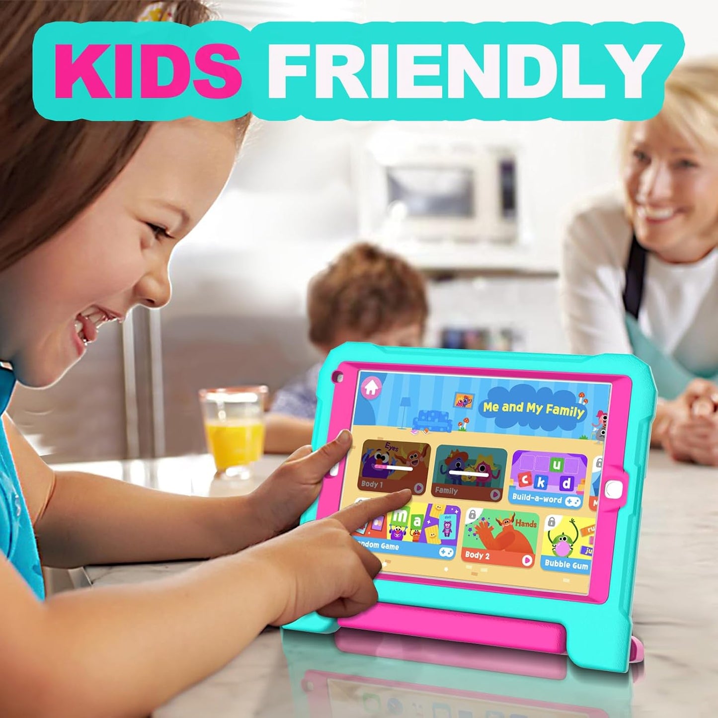YH YIHE 9.7 Inch 9.7 6th/5th 2018/2017, 2/1& 9.7, YIHE Kids Case for iPad with Screen Protector, Shockproof Handle