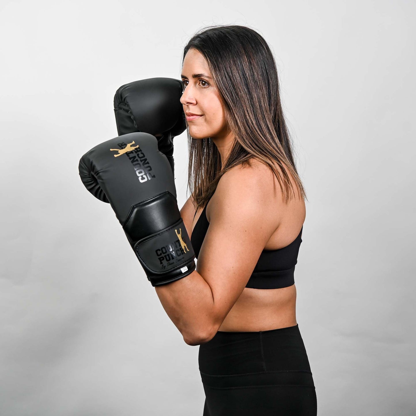 Counterpunch by Shane Cameron Boxing Gloves - Training & Sparring - Synthetic Leather - Black (16oz)