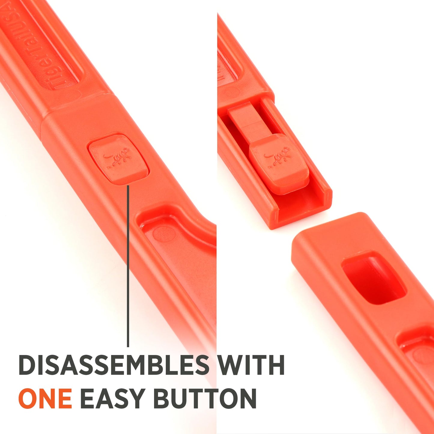 Tiger Tail Tiger Cane Back & Neck Massager – Trigger Point Deep Tissue Acupressure Therapy Cane Massage Hook with 7 Gription Knobs, 2-Piece Massage Tool for Muscle Knot & Shoulder Pain Relief, Orange