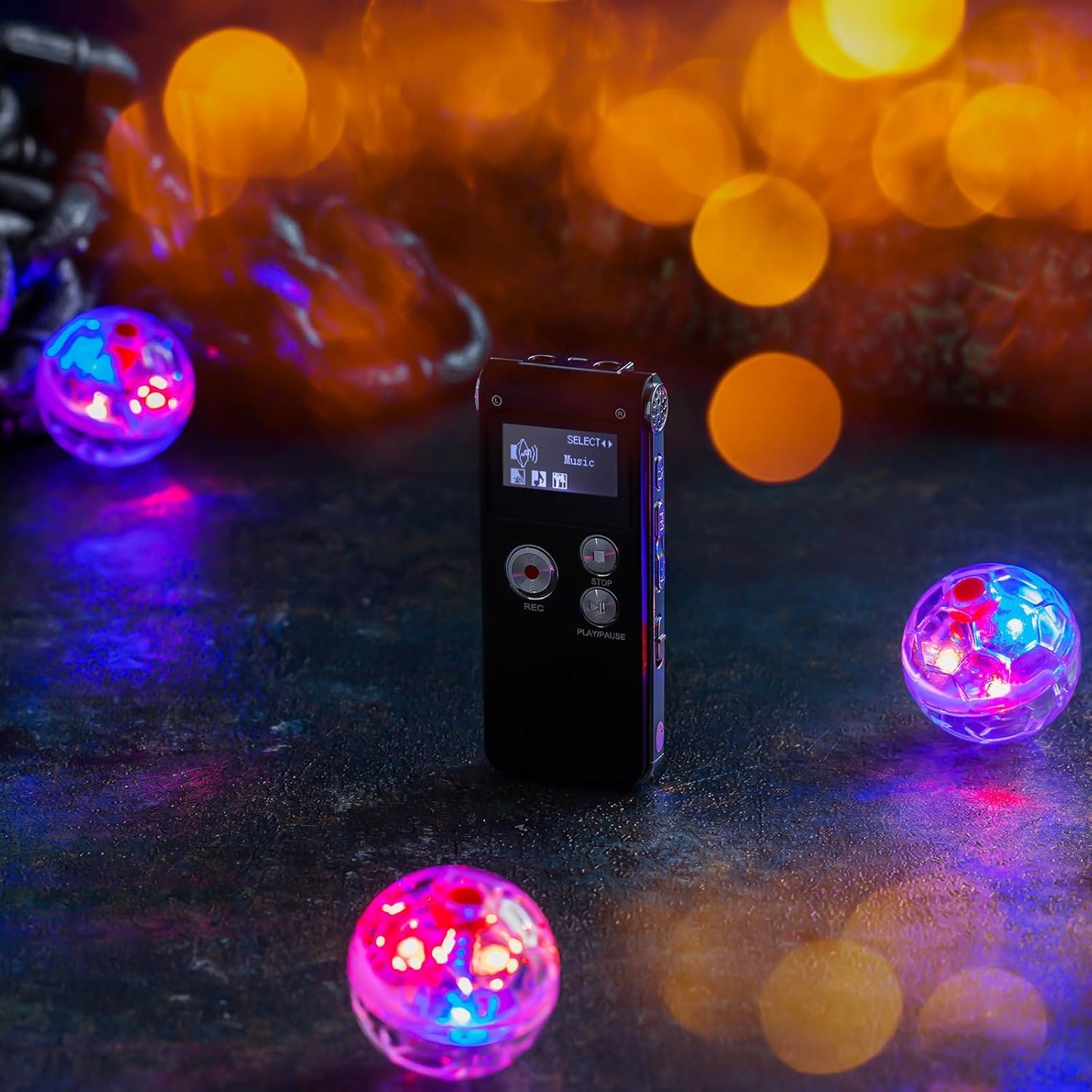 Dunzy 5 4 Pcs EVP Recorder Ghost Hunting Kit Paranormal Digital Voice Recorders with LED Motion Activated Cat Balls