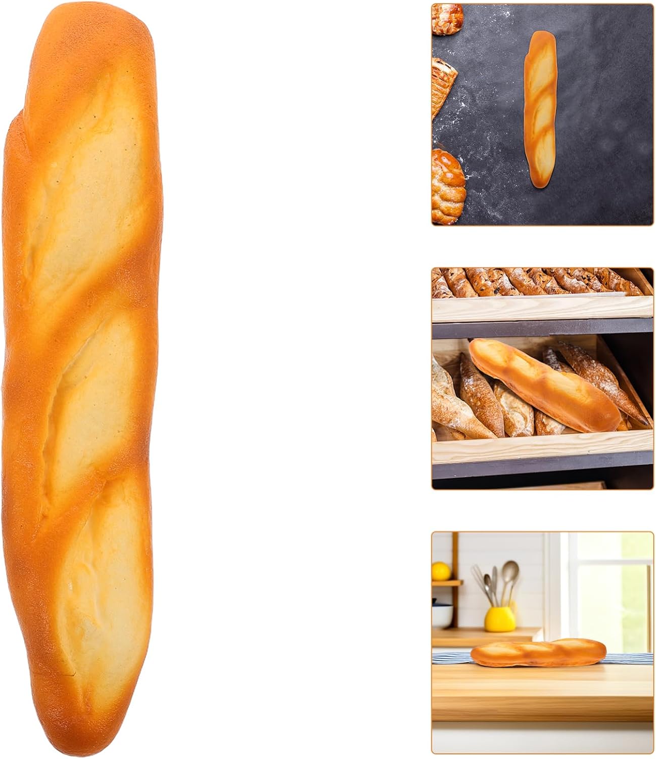 Ciieeo Fake French Bread Model Realistic Pu Food Prop for Bakery Display Photography and Creative Decoration Versatile