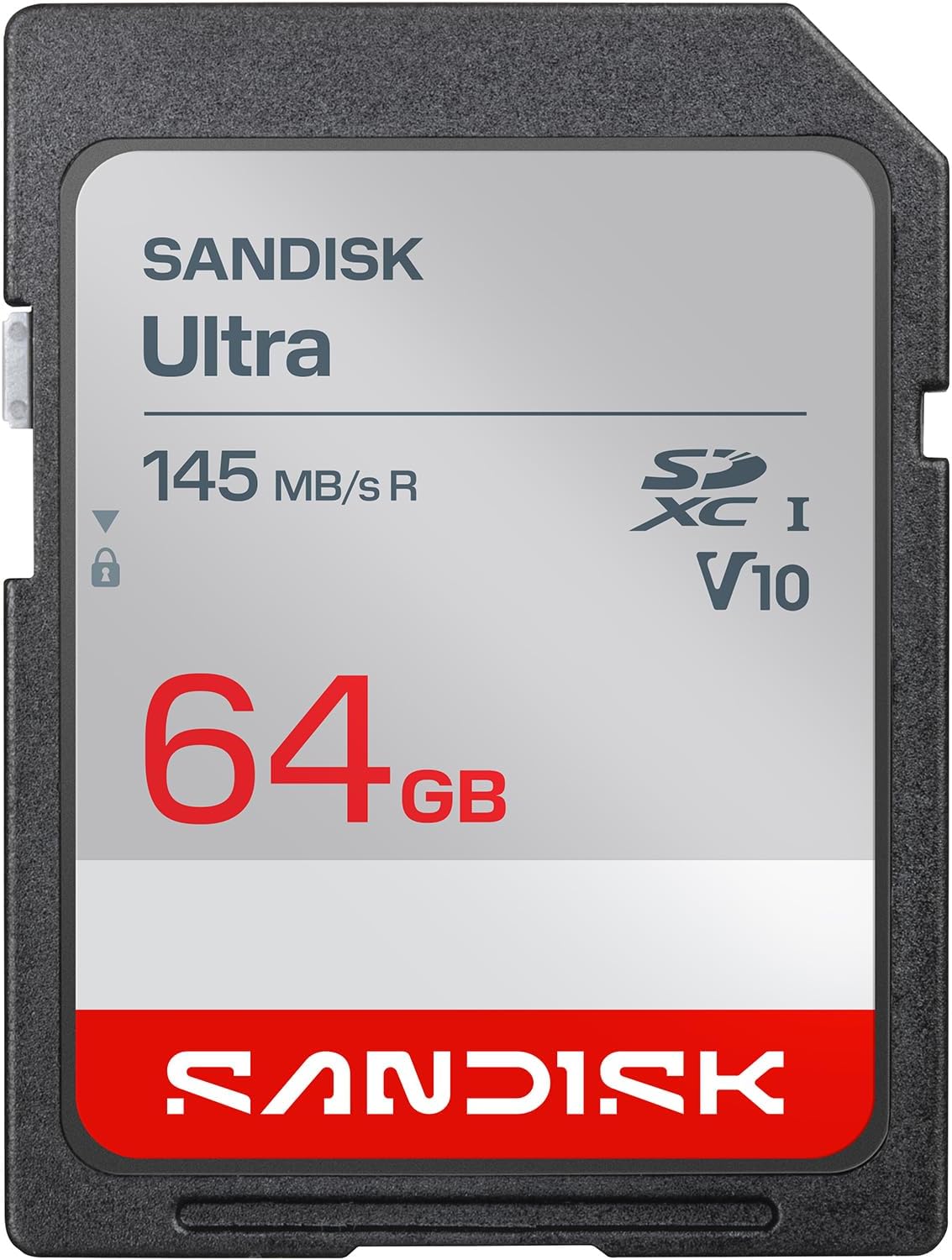 Sandisk 64GB 145MB/s V10, U1, C10 SDSDUVQ-064G-GN6IN Ultra SDHC UHS-I Card and SDXC UHS-I Card - Up to Read Speed, Full