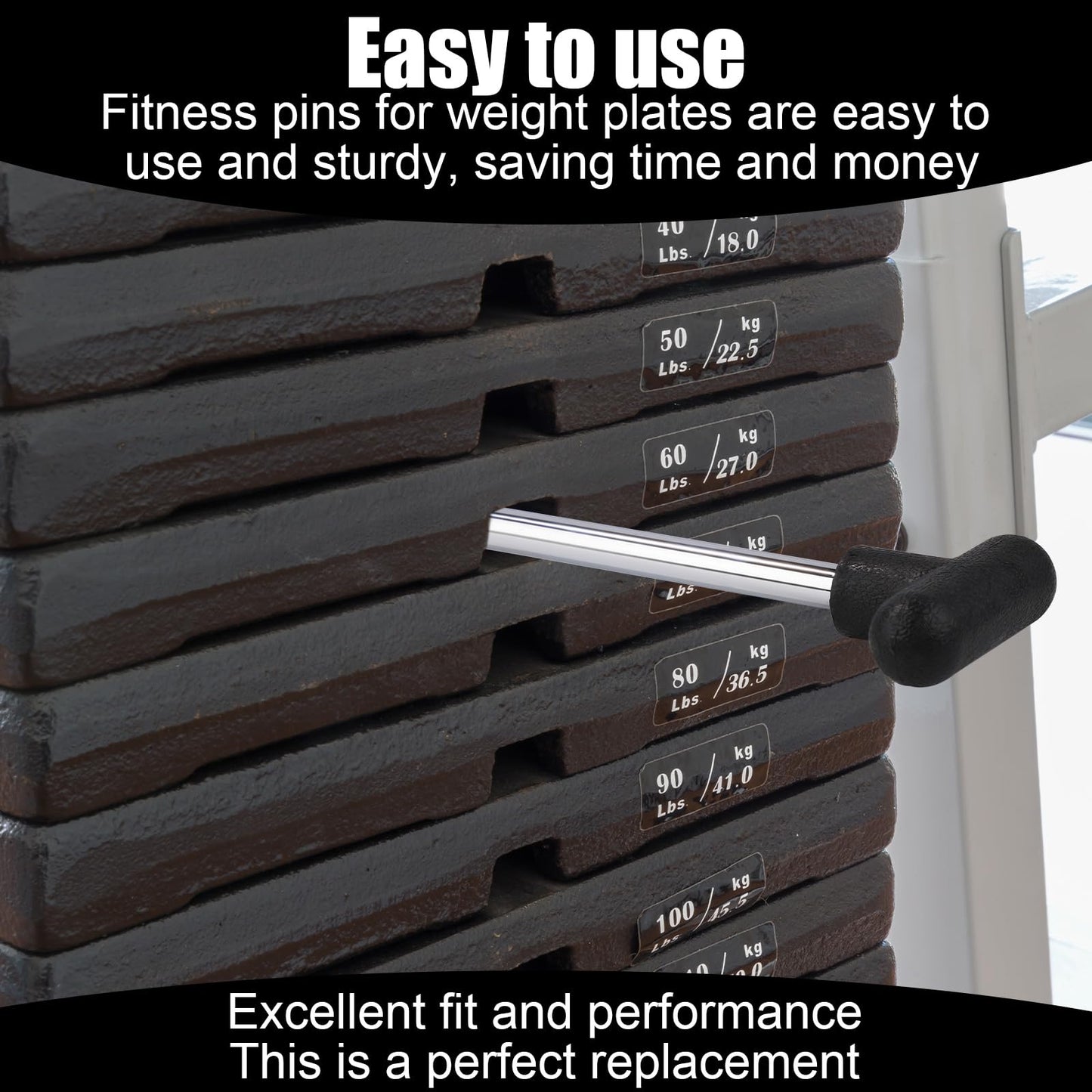 NQEUEPN Weight Stack Pin, 3/8 Inch Diameter 6 Inch Locking Heavy Duty Universal Weight Selector Pin for Home Gym Exercise Machine Accessories