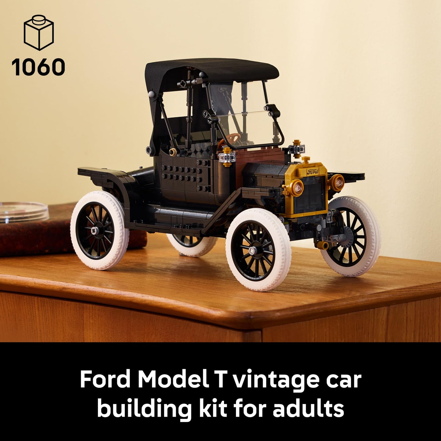 LEGO Icons Ford Model T Building Set for Adults - Collectible Kit with Detailed Features for Bedroom, Home Office or Shelf Decor, Gift for Men, Women, & Car Fans Ages 18+ - 11376