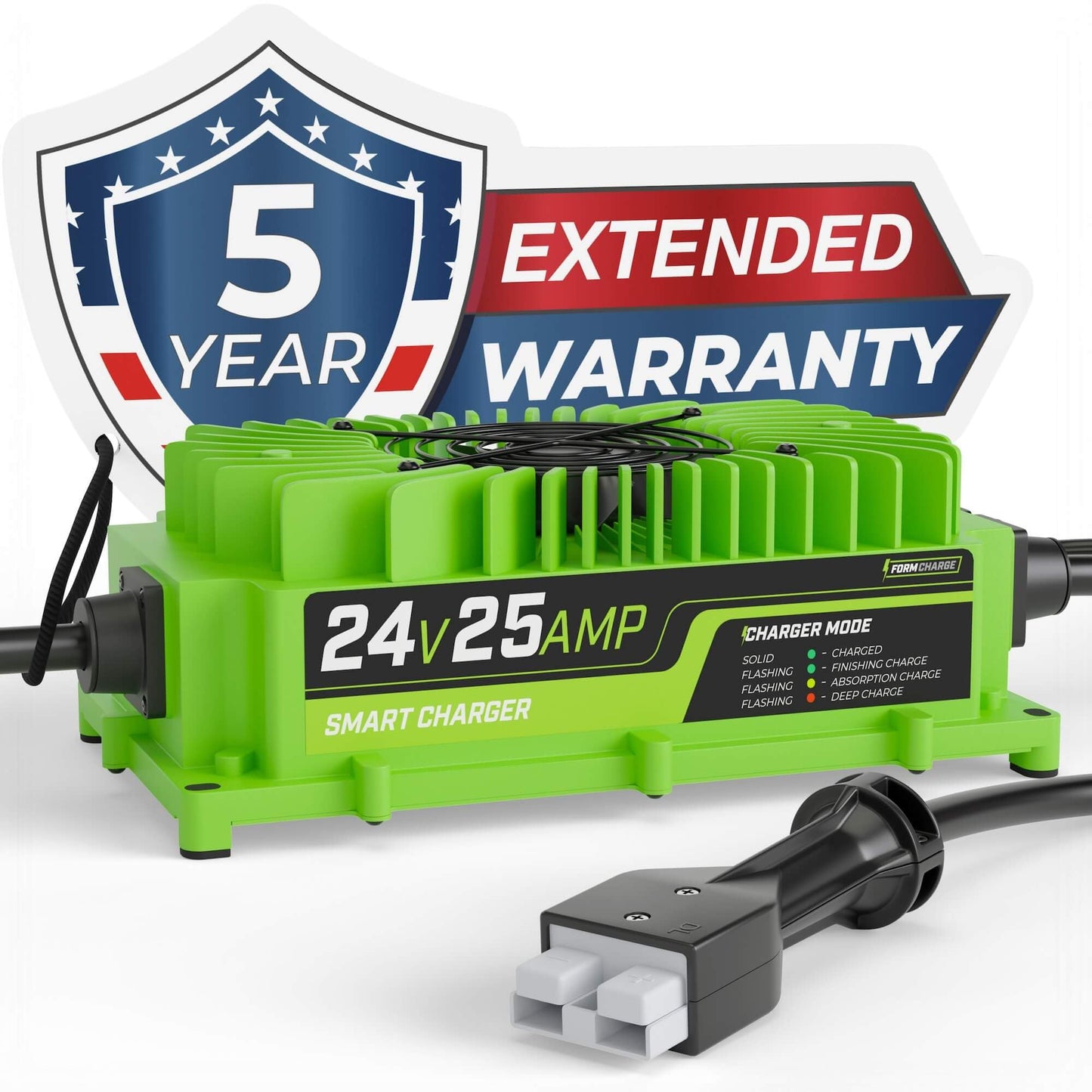 FORM 24 Volt Battery Charger for Genie Skyjack, JLG Scissor Lift, Forklift, Electric Pallet Jack, Floor Scrubber - 24V 25A (SB-50)