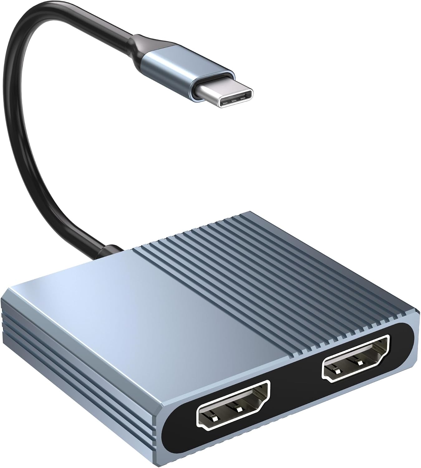 Aibilangose 2 USB C to Dual HDMI Adapter for Dell/HP/MacBook, HDMI Splitter Extended Display, Double hdmi for Monitors