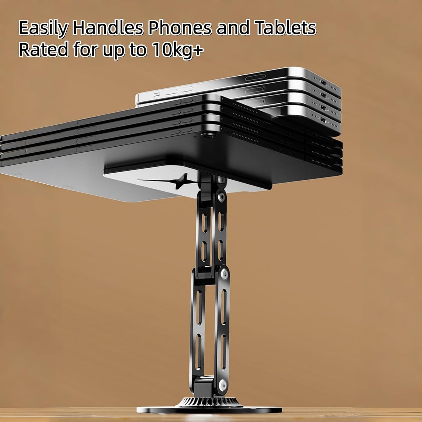 Briteroh 360 25KG 17/16/15/14, All-Metal Cell Phone Stand Rotatable & Height Adjustable - Super Load-Bearing, Foldable