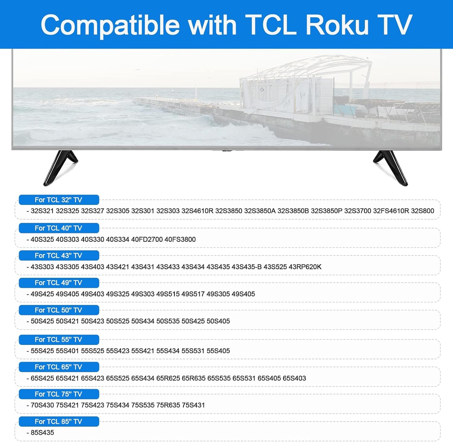 TOSICAM UN32J4000AF 32in 40in 43in 48in 49in 50in 55in 60in 32S305 32S301 32S303 32S4610R 32S3850 32S3850A 32S3850B