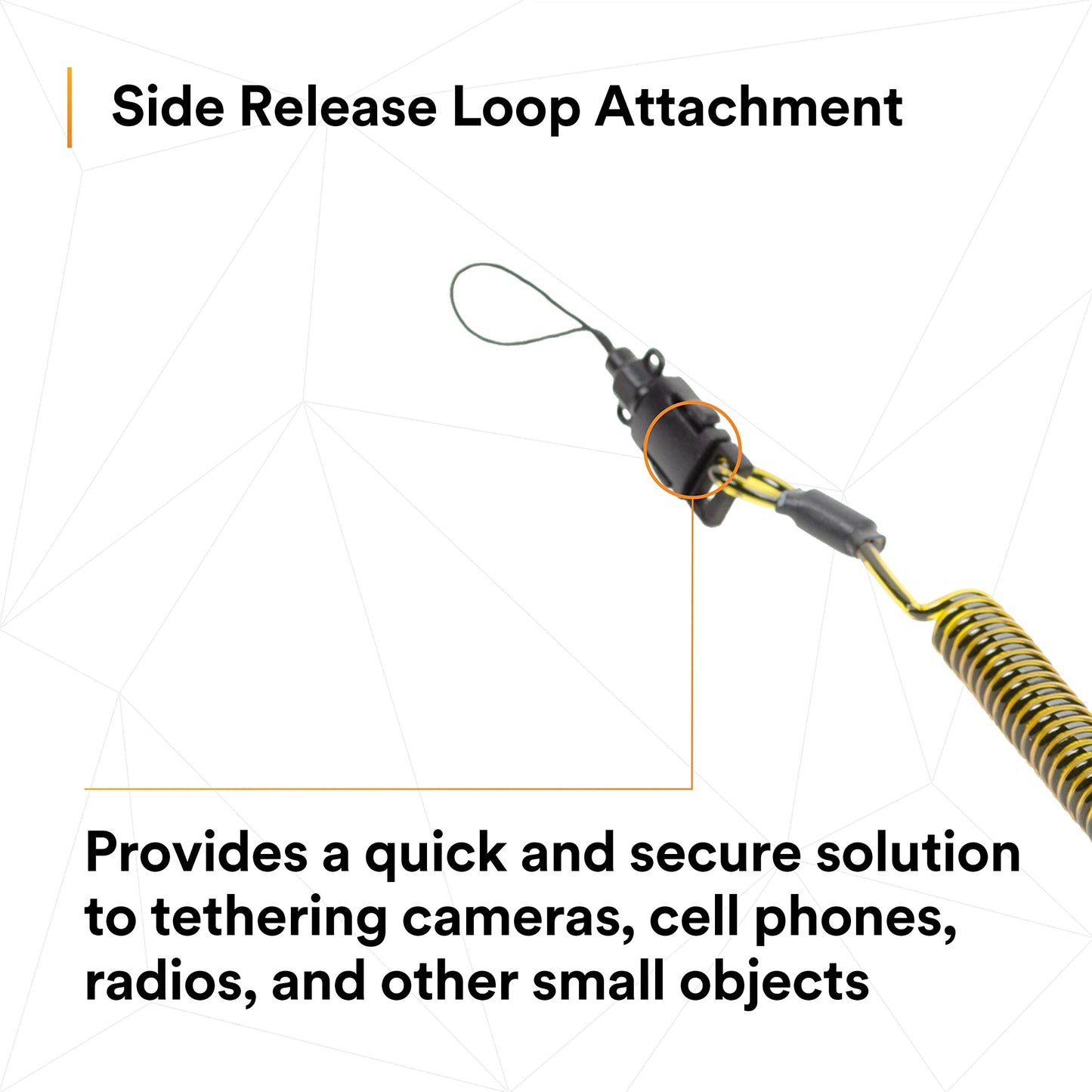 3M - EXT-C2LCOIL-10PK DBI-SALA Fall Protection For Tools,1500060,Clip2Loop Coil Tether For Small Objects, Swivel Snap For Any D-Ring Attachment, Side Release Loop,10-Pack