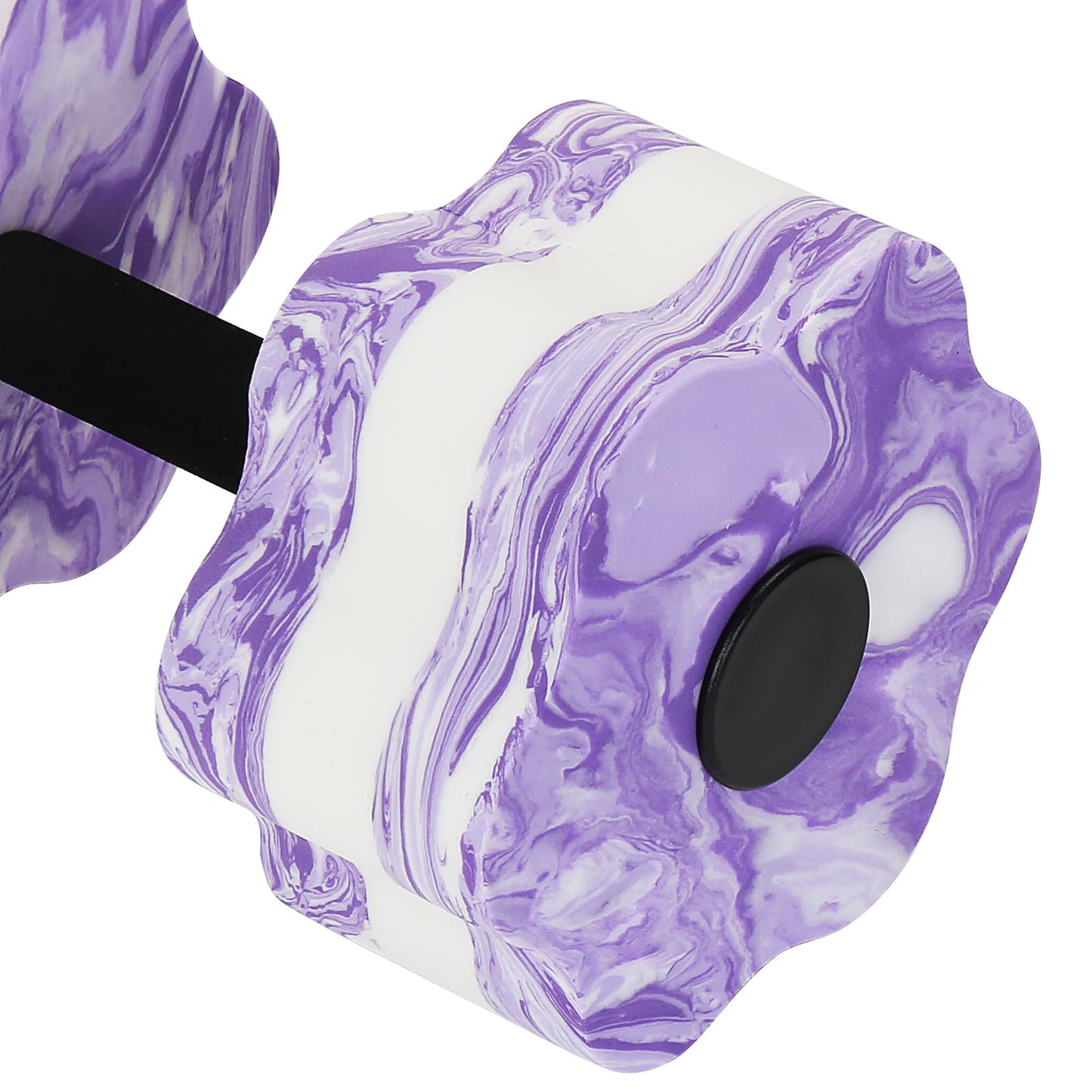 Camouflage Aquatic Dumbbells, Set of 2 Water Aqua Fitness Barbells Hand Bar Exercises Equipment, Water Aerobic Exercise Foam Dumbbell Pool Resistance for Weight Loss (Purple)