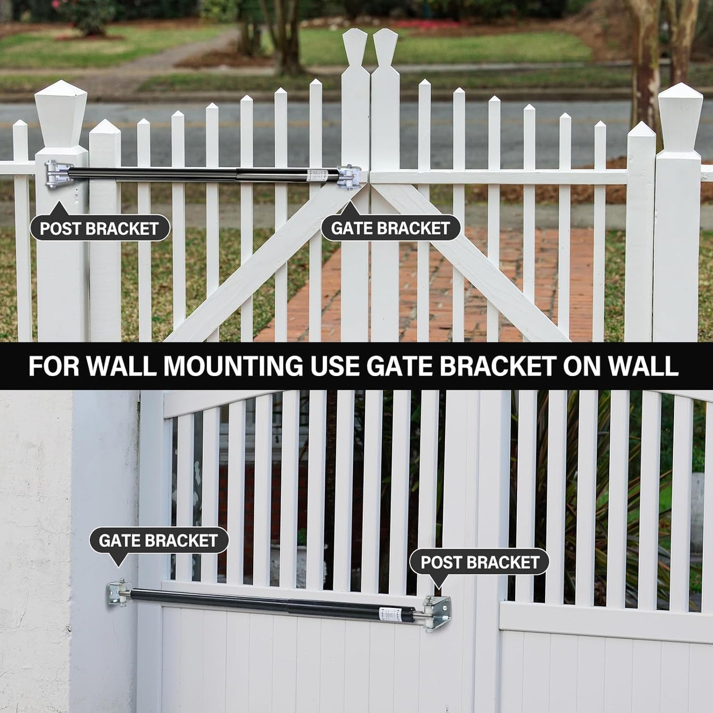 TB600 Hydraulic Outdoor Gate Closer for 150 to 250 lb, Width 44 to 72 Inches. Gates on Farms, Ranches, Gardens, Sports Complexes and Home Yards, Black, Opening Pressure 8 to 18 Pounds