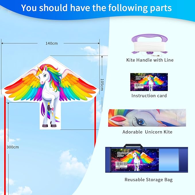 Xida Kites for Kids Ages 4-8, Large Kite for Adults, Easy to Fly Beach Kites with Handle and String,Perfect for Beginners,Beach,and Outdoor Flying Fun