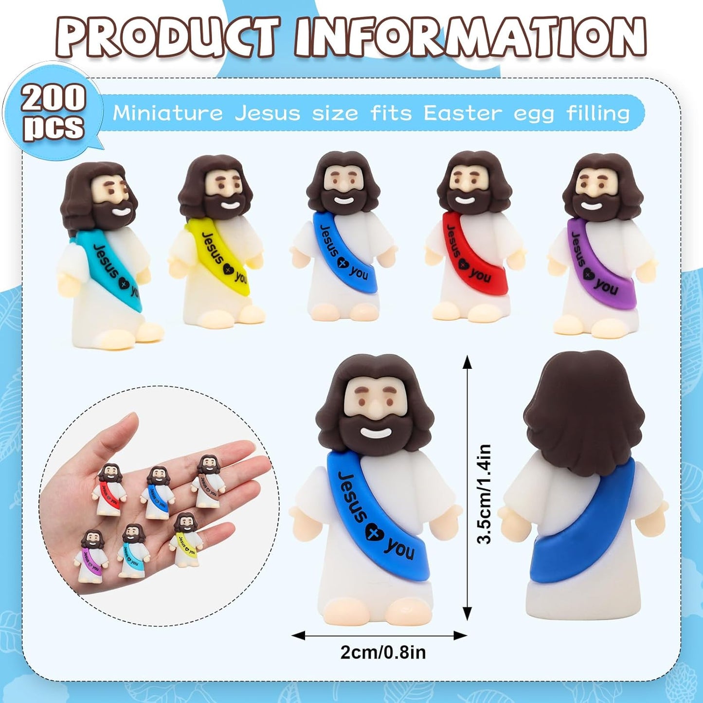 YuDanae Mini Baby Jesus Figures - 200pcs Bulk for Sunday School & Religious Events | Perfect Baptism & Easter Gifts