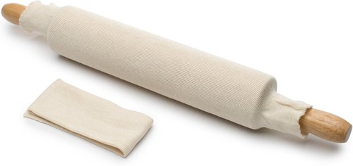 Fox Run Rolling Pin Covers - Durable Cotton Set of 2 for Effortless Baking and Storage