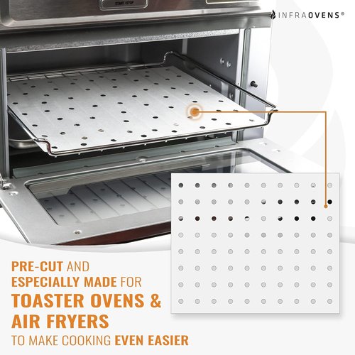 Gowise Parchment Paper Sheets - Non-Stick Perforated Liners for Toaster Oven & Air Fryer | 9 x 11 Inches