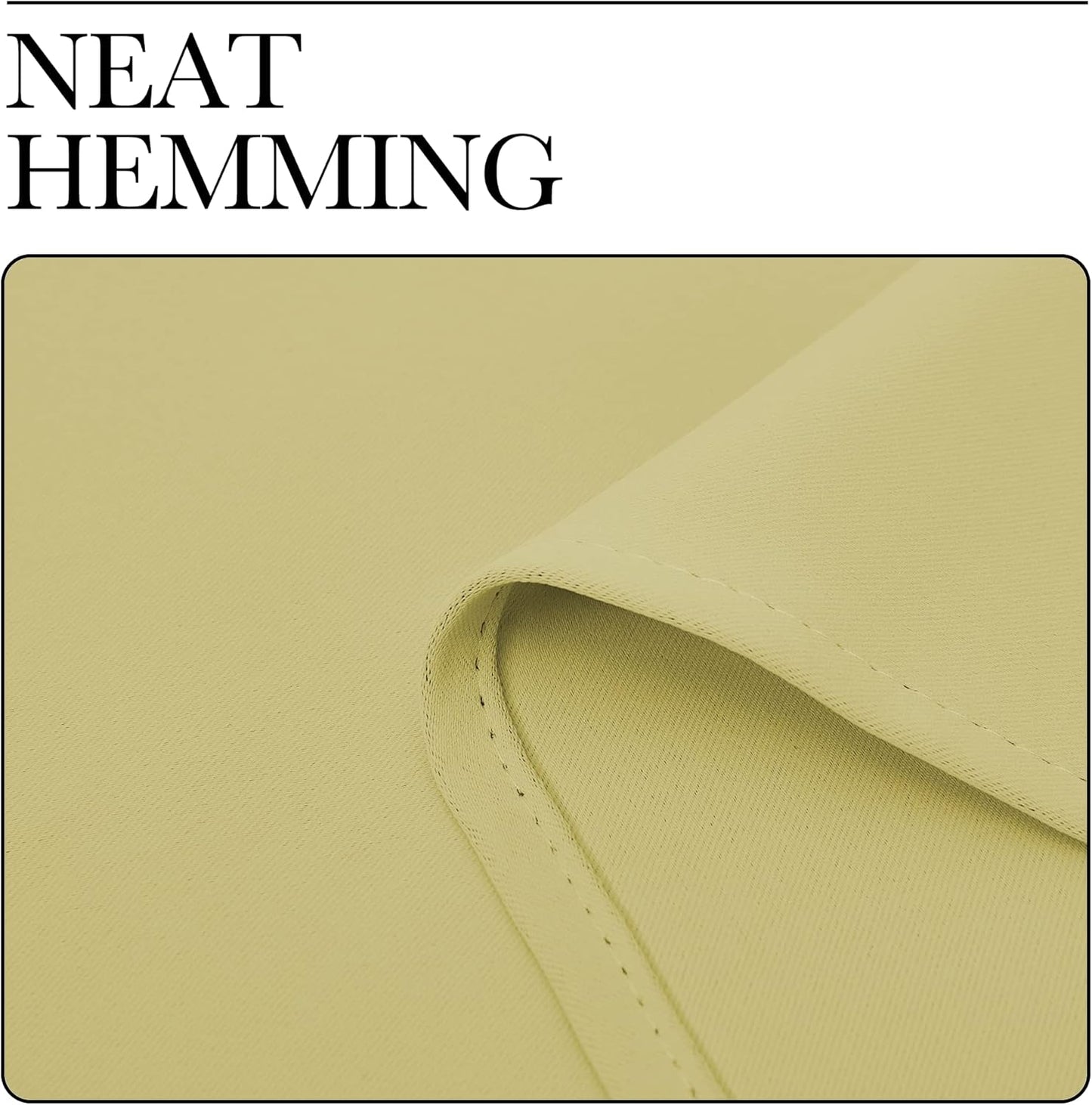 NICETOWN Room Darkening Curtains - Thermal Insulated Grommet Drapes for Kitchen | Set of 2, 42" x 48", Paler Yellow