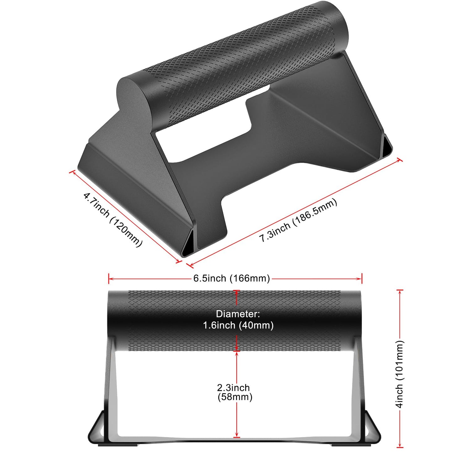Kipika Push Up Bars, Pushup Stands, Anti-Slip Metal Push Up Handles, Bottom Anti-Slip Pad, Strength Training Equipment, Perfect for Floor Workout Exercise (Metal Grip)