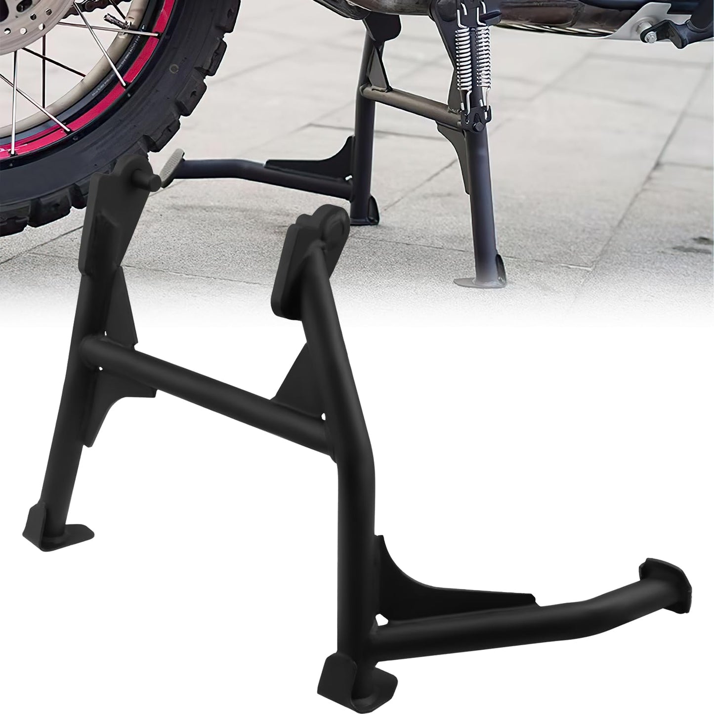 XIDAODIT Motorcycle Center Stand Kickstand and Skid Bash Plate Engine Underbody Guard Set for CFMOTO 450MT 450 MT MT450 IBEX 450 2024-2025
