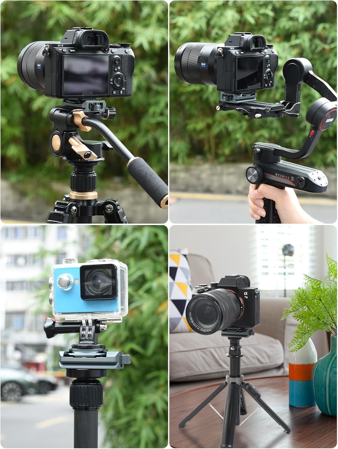 UTEBIT Arcac/F38 Setup 1/4" 3/8" Quick Release Plate Kit, Interface Camera Quick Release Plate Mount Quick w/ to Screw