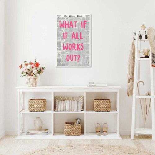 Drimiler Retro Newspaper Poster - Positive Affirming Quote Canvas Wall Art | 12x18in Framed Decor