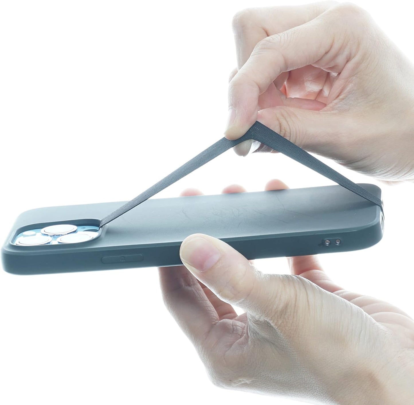 2 TFY Elastic Phone Strap, Universal Slim Hand Finger Grip, Non-slip Cell Phone Holder, fit Most Smartphones Case