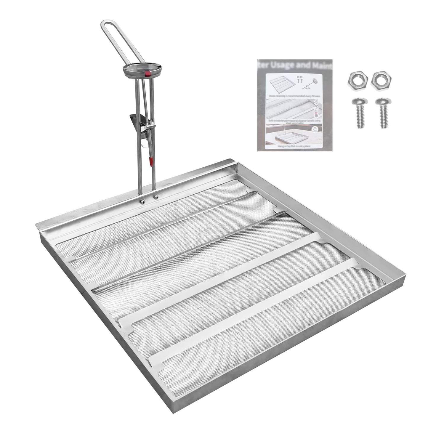 ZUCCIO Commercial 13.75 x 13.75 inch stainless steel fryer filter -550 micron mesh can replace Frymat TK45 fryer - compatible with Avantco and Pitco fryers - extends the life of cooking oil by 40%