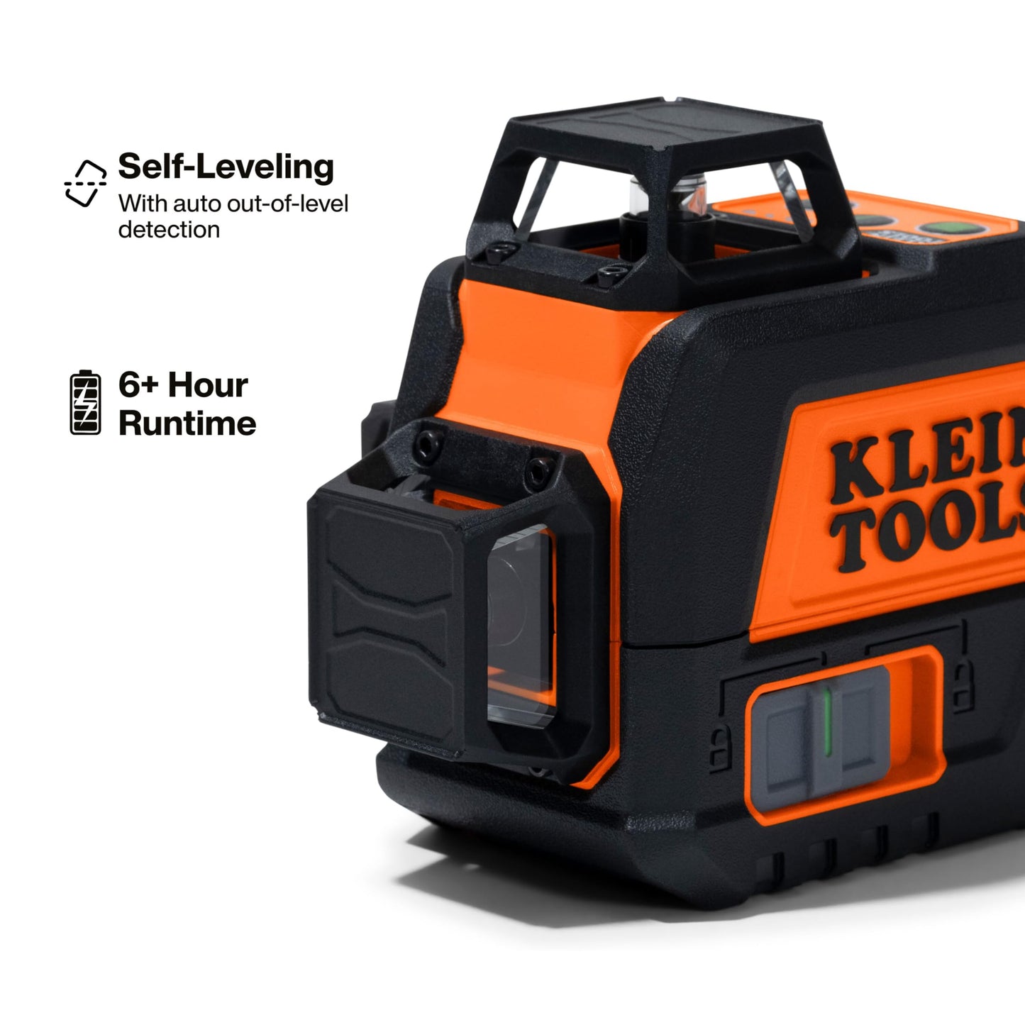 Klein Tools 93CPLG Compact Self-Leveling Laser Level, Bright Green Cross Line 360-Degree Laser Planes, Class 2 ≤ 1mW, Rechargeable, Magnetic Mount