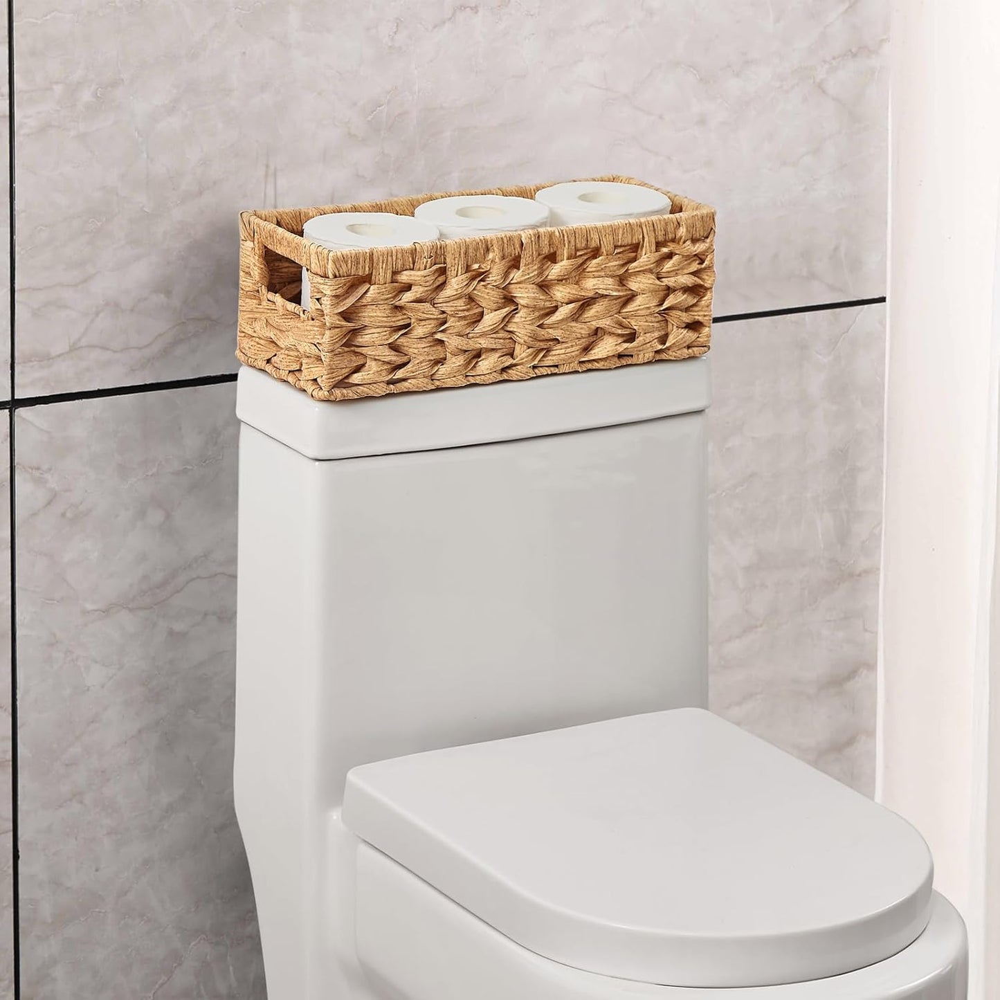 Vagusicc Wicker Storage Baskets - Stylish Organizing Baskets with Handles | 2-Pack for Home Decor