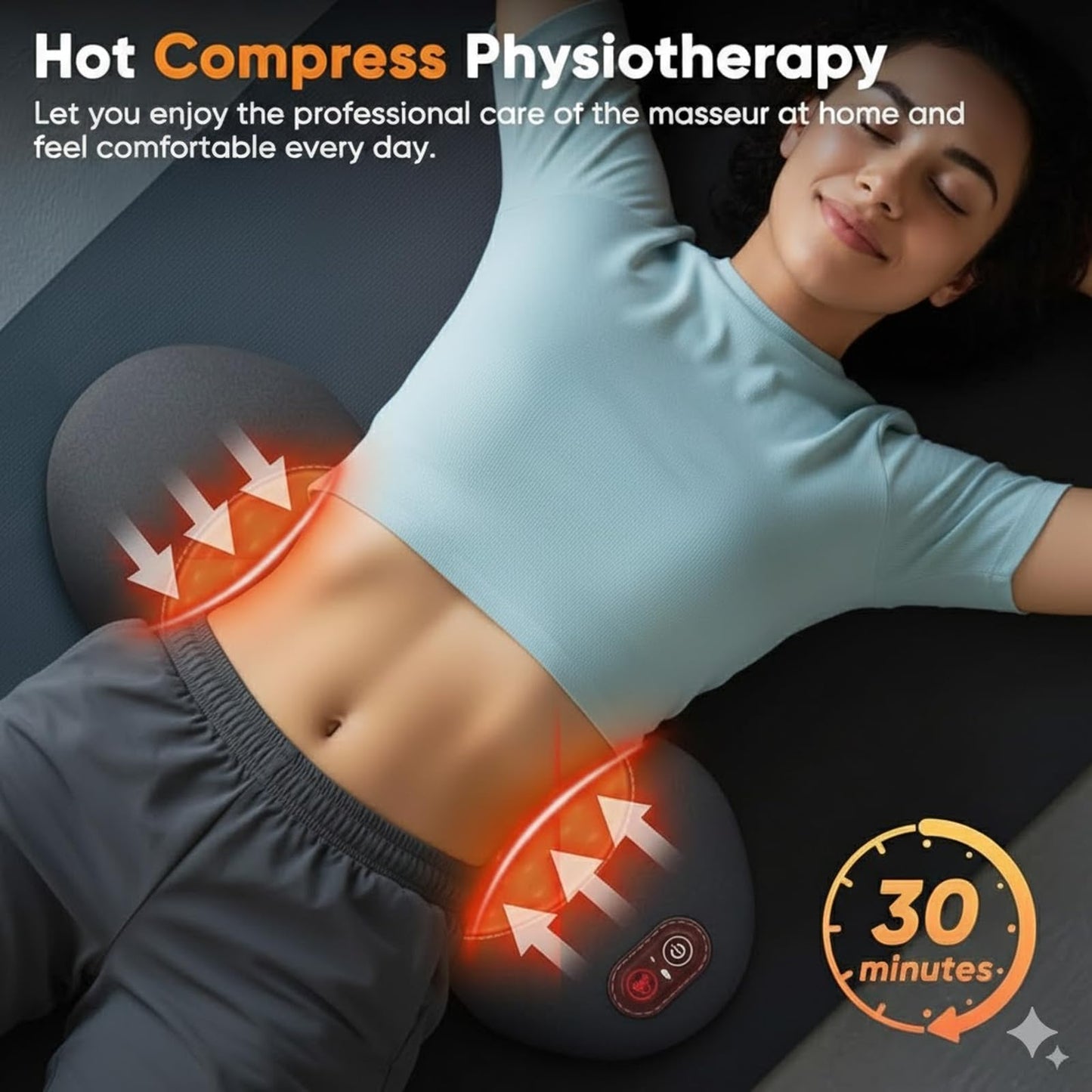 TNDCKP 3 in 1 Back Massager for Spine and Lower Back, Electric Lumbar Massager with Heat, Spine Massage Pillow with Traction Support for Home and Office Comfort (Grey) (Grey)