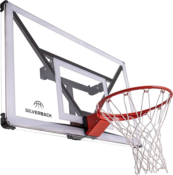 Silverback NXT 54" Wall Mounted Adjustable-Height and Fixed Basketball Hoop with QuickPlay Design