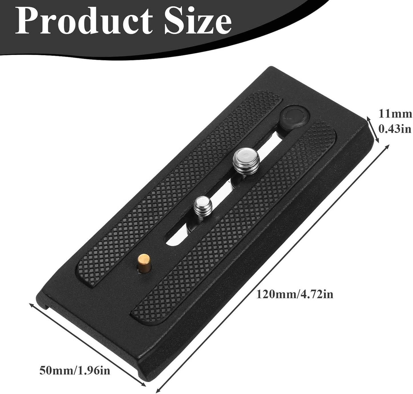 Vin Beauty P200 1/4" 3/8" Tripod Quick Release Plate, Quick Release Plate Camera for Tripod, Universal Aluminum Alloy