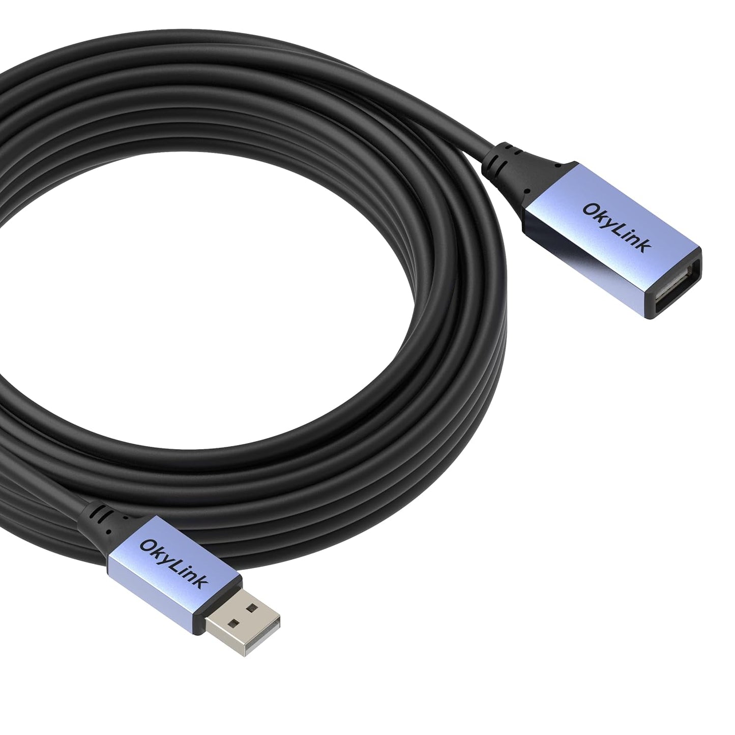 32ft(10M) 2.0 480Mbps OkyLink Active USB Extension Cable A Male to A Female for Printer, Mouse,Keyboard,Scanner,Camera