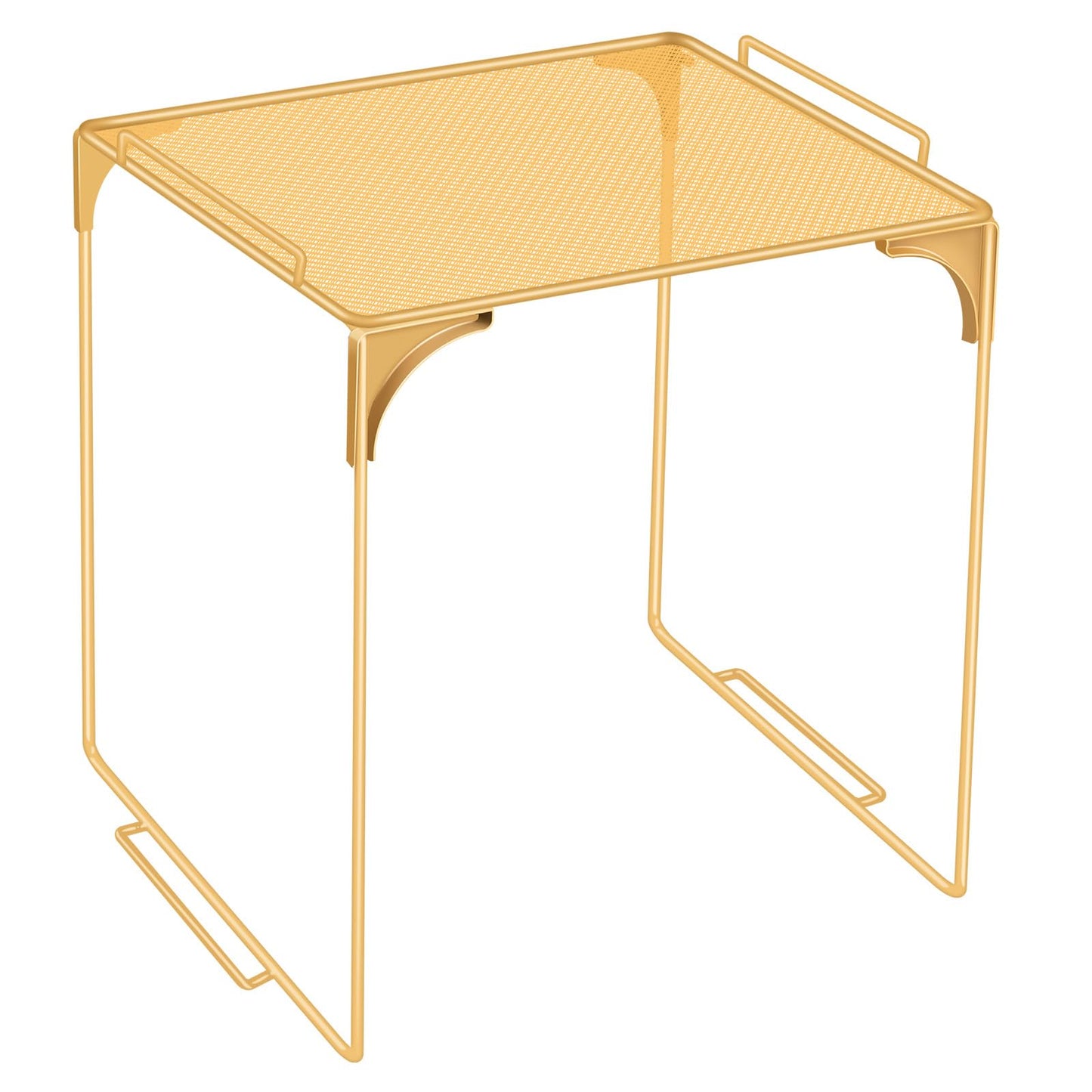 Demonwer Locker Organizer Shelf Gold Stackable Extra Locker Shelf Storage Cabinet Accessories for School Office Home Gym Supplies