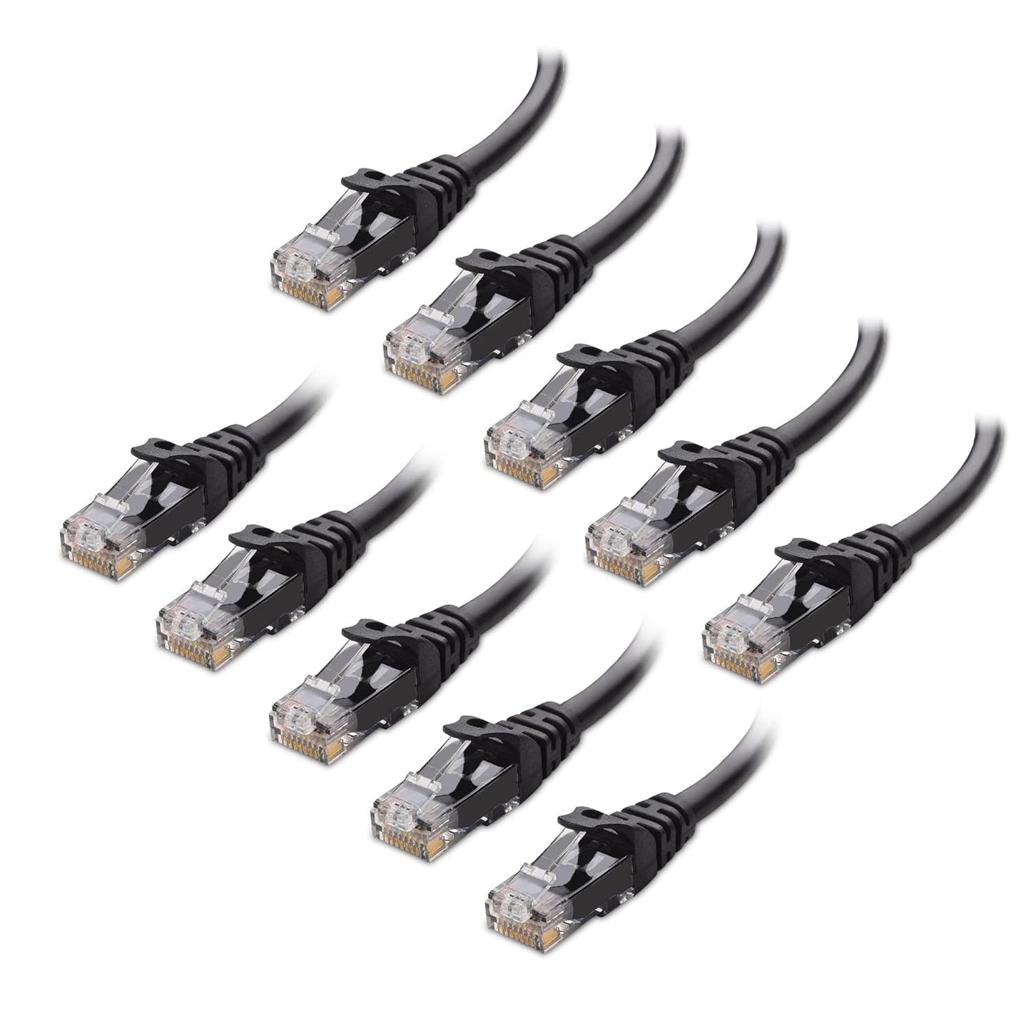 10Gbps 10-Pack 6 7ft, 6 Cat6 Cable Matters Snagless Cat Ethernet Cable - Cat Cable, Cord, Ethernet Cord, Black