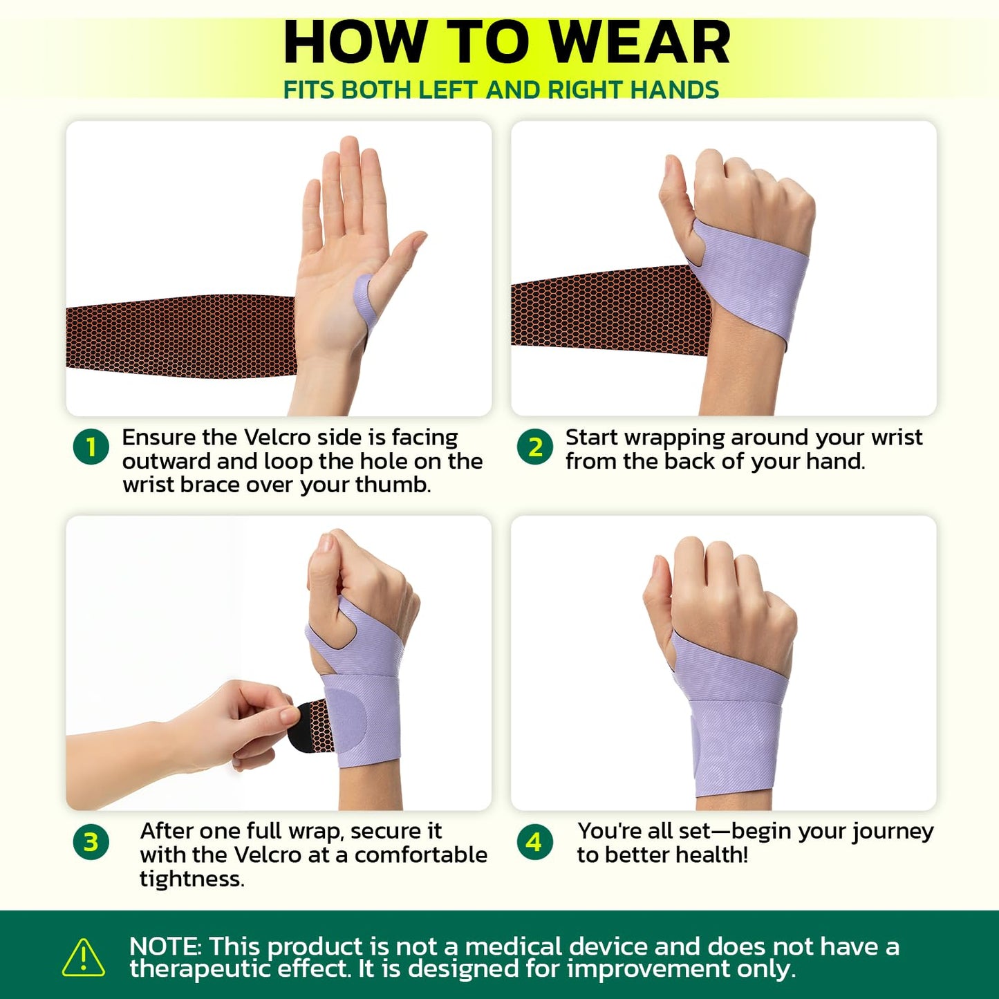 Adjustable Wrist Brace for Pain Relief, Carpal Tunnel & Tendonitis Support – Ergonomic Compression, Breathable & Anti-Slip Design, Fits Left & Right Hand, Ideal for Sports, Gaming & Office Use Green