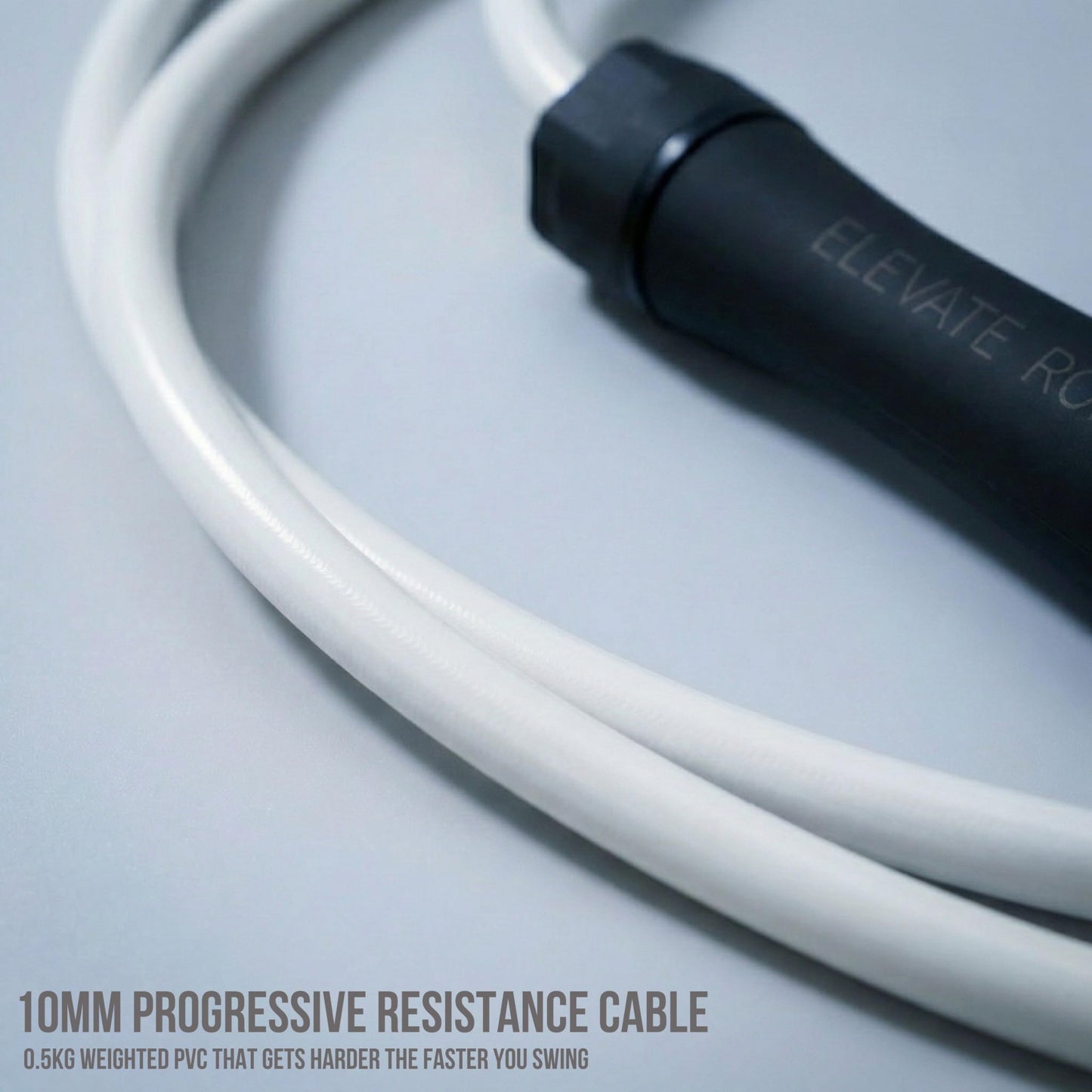Elevate Rope Heavy Jump Rope Adjustable 3 m with Free Training App – 10 mm Weighted PVC Cable for Strength, Cardio & Endurance