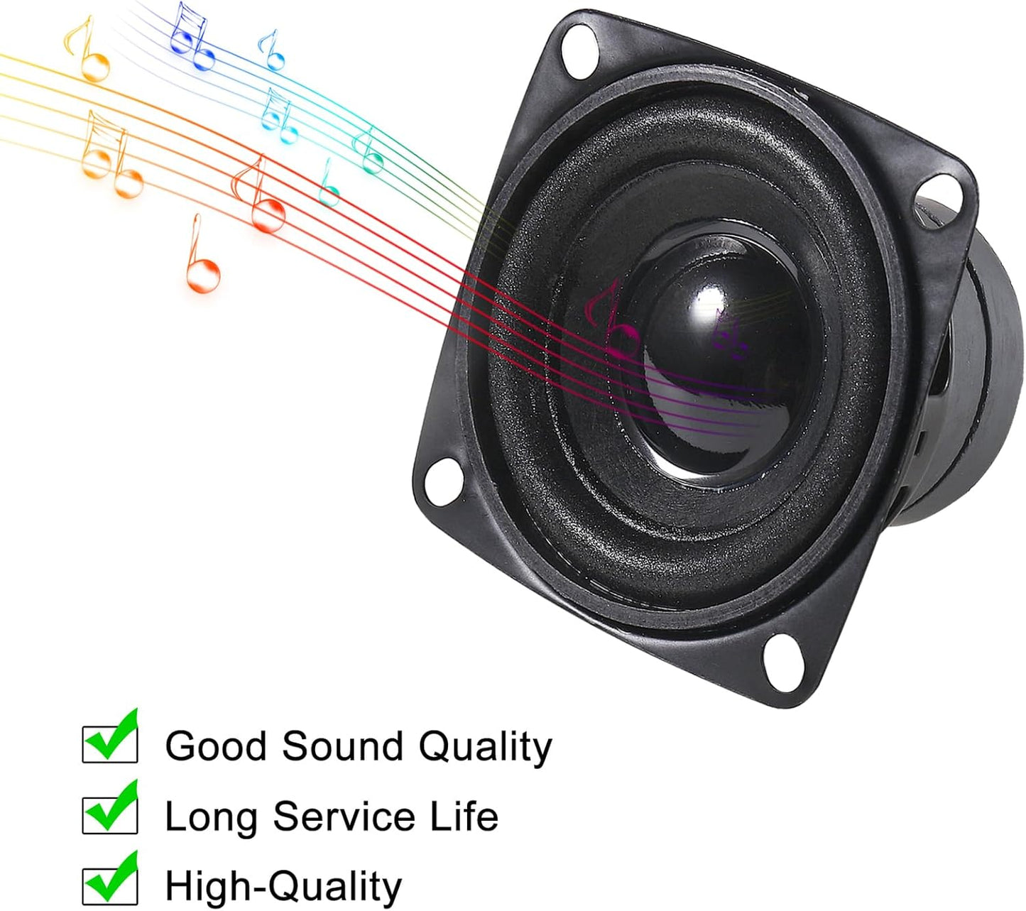 ALMOCN 2PCS 2" 8Ohm 10W DIY Small Full Range Audio Speaker Stereo Woofer Loudspeaker for Arduino and DIY Speaker