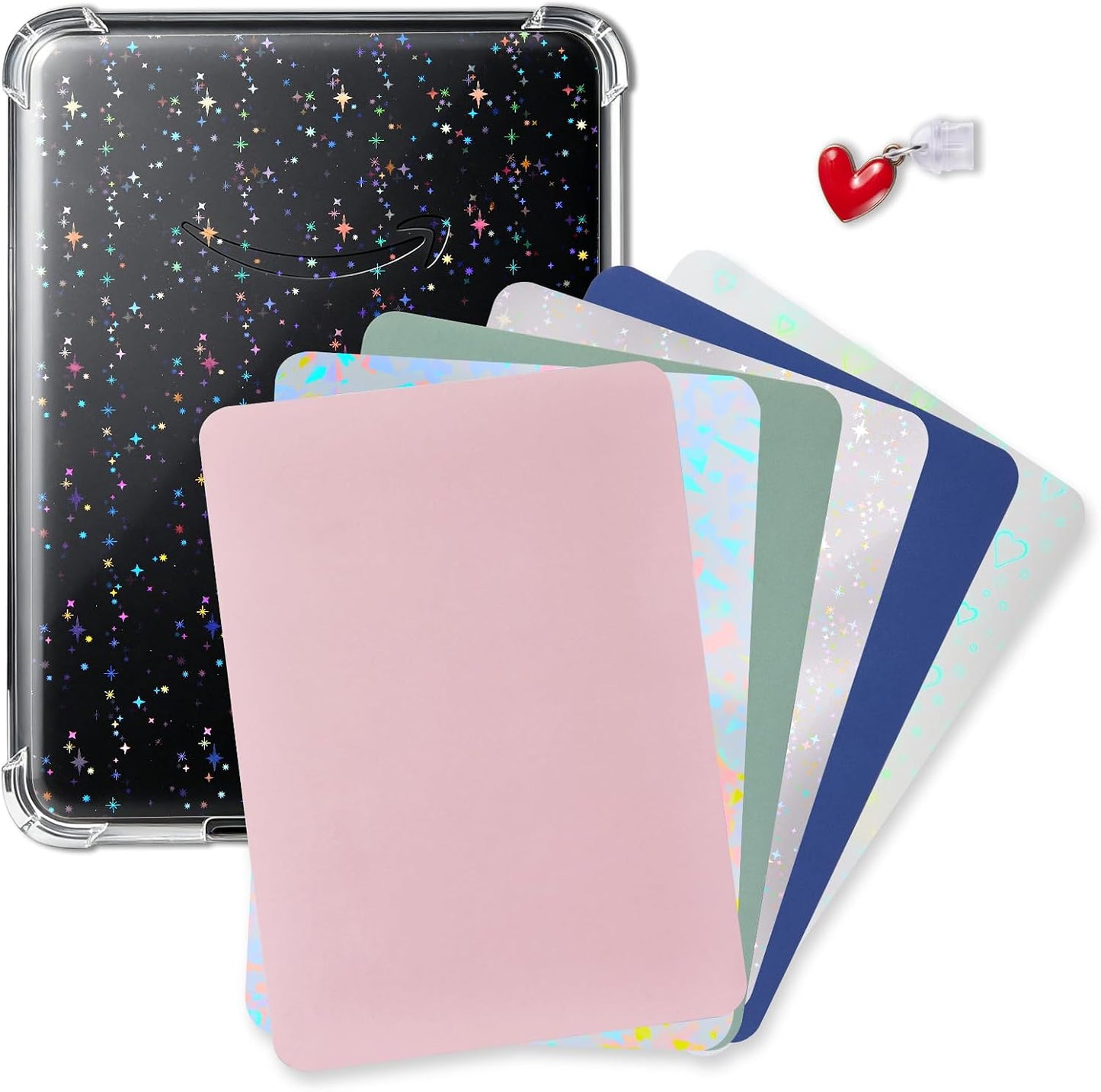 CoBak 7" 6 1 Clear Case for All-New E-Readers - with Pcs Inserts Cardstock Paper, Pcs Dust Plug, not Compatible