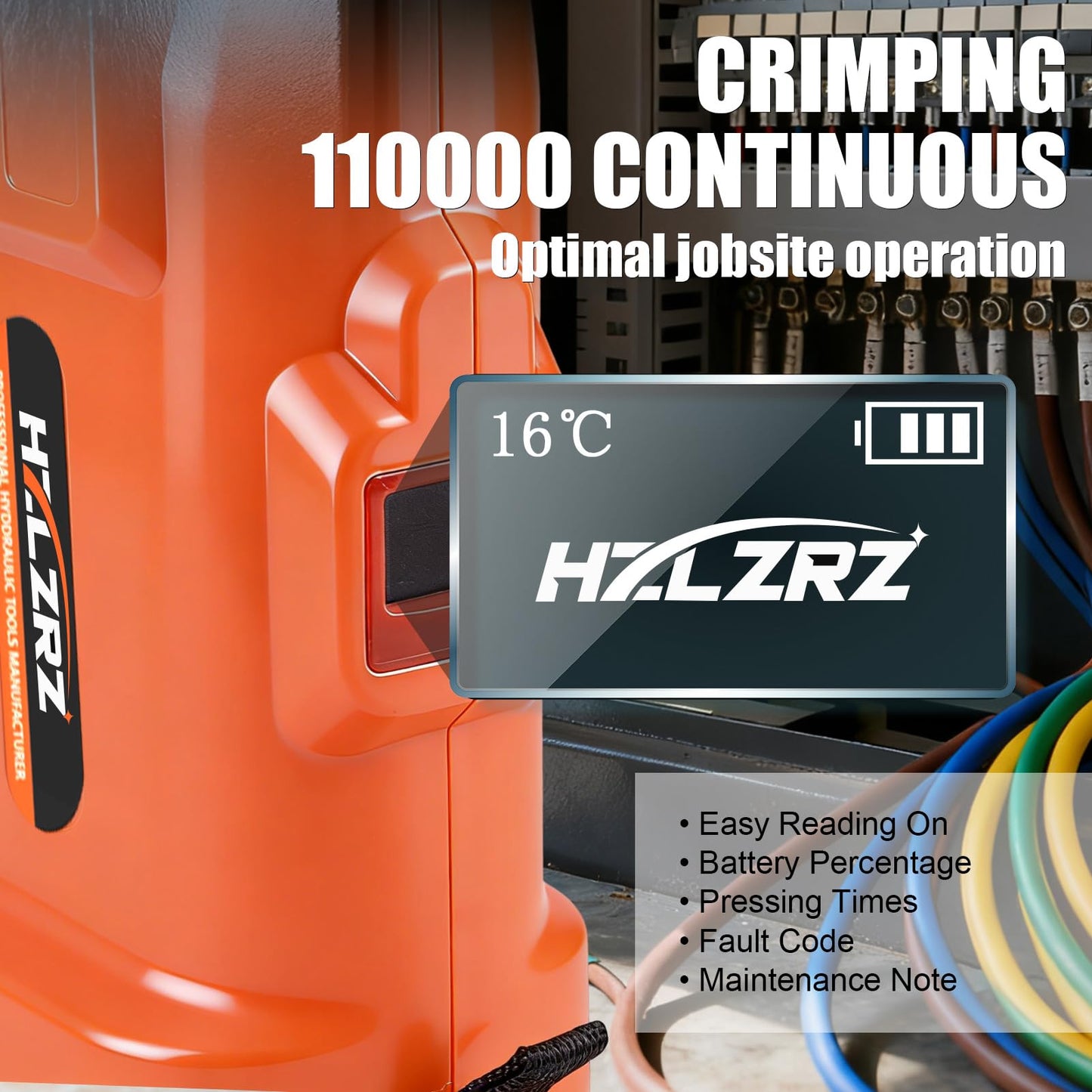 HZLZRZ Pro Press Tool with 1/2", 3/4", 1"Pro Press Copper Crimper Tool with 12-Ton Hydraulic Power, Apply US Standard Copper Pipe or Stainless Steel Tube, Suitable for Plumber