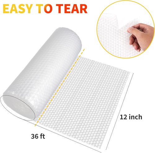 Bubble Cushioning Wrap - 12 Inch x 72 ft | 2 Pack for Packing, Moving & Shipping Needs