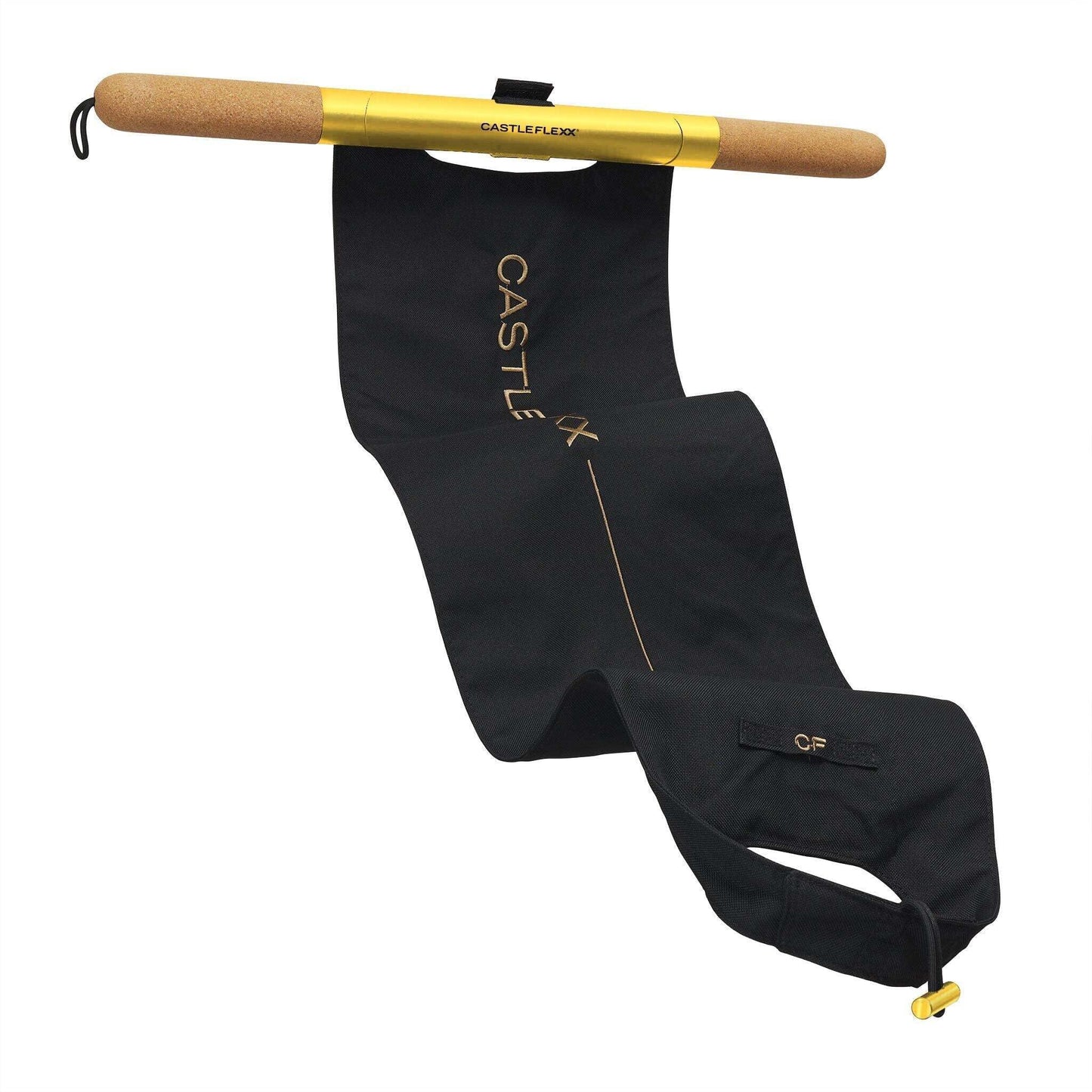 CastleFlexx Mobility and Full Body Strengthening Device | Non-Elastic Stretch Strap with Natural Premium Cork Handles for Stretching, Exercise, Physical Therapy, and Yoga