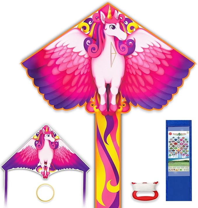 Kite for Kids Ages 3-5 4-8 & Adults, Flying Toys| Beach Toys| Outdoor Toys, Easy to Fly Butterfly Kites with Handle and 328FT Kite String, Large Kites for Boys Girls Birthday Gifts Party Favor Games