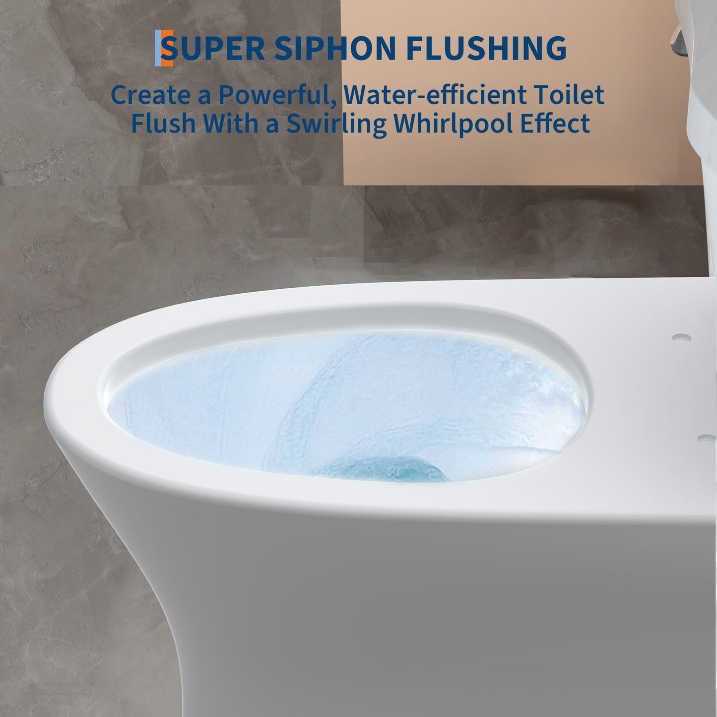 Toilet One-Piece, Water Efficient Dual Top Flush, Elongated Comfort Bowl, Soft Close Seat, White Ceramic Toilet, Easy Install, Modern Bathroom, 3/4.8l, Compact Sleek Design