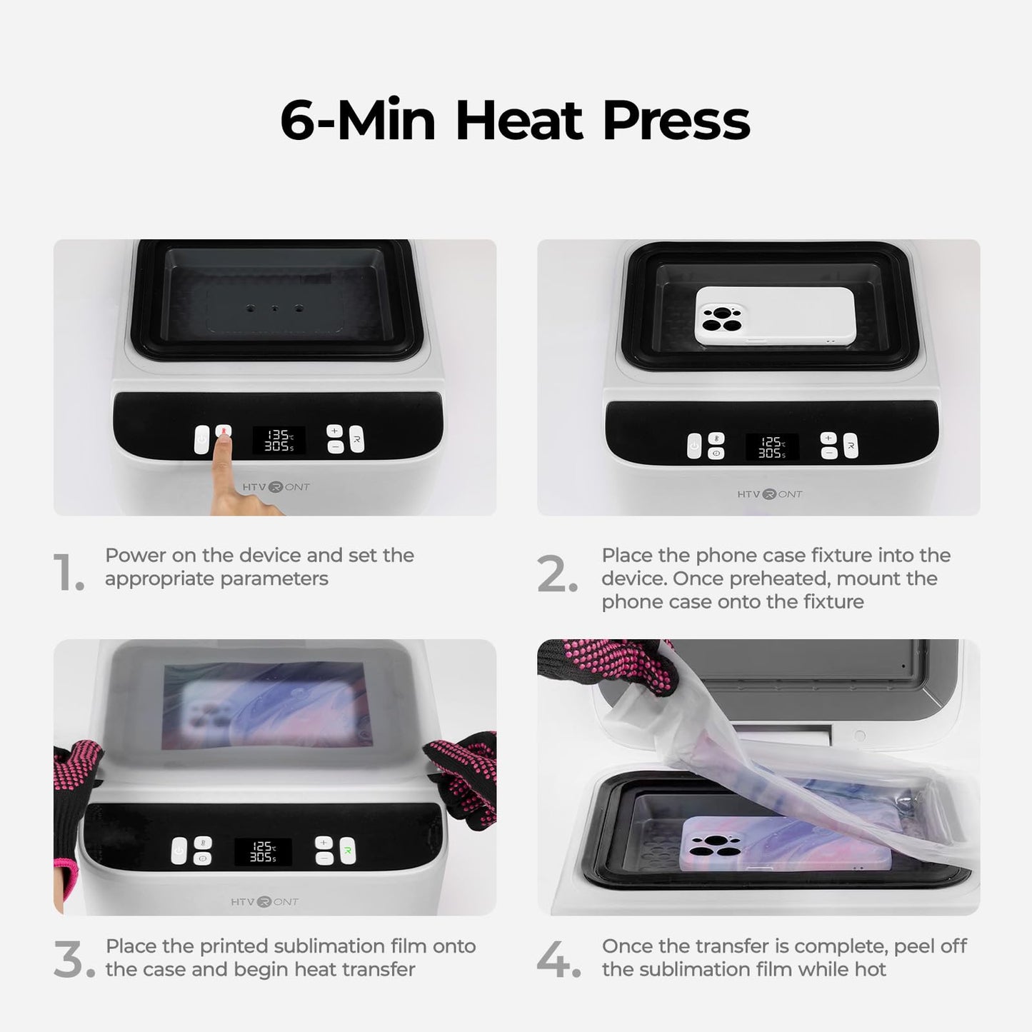 HTVRONT H17 Phone Cases Heat Press Automatic Vacuum Heat Press Machine for Phone Cases (Compatible with iPhone)+ Tumbler Heat Press Machine