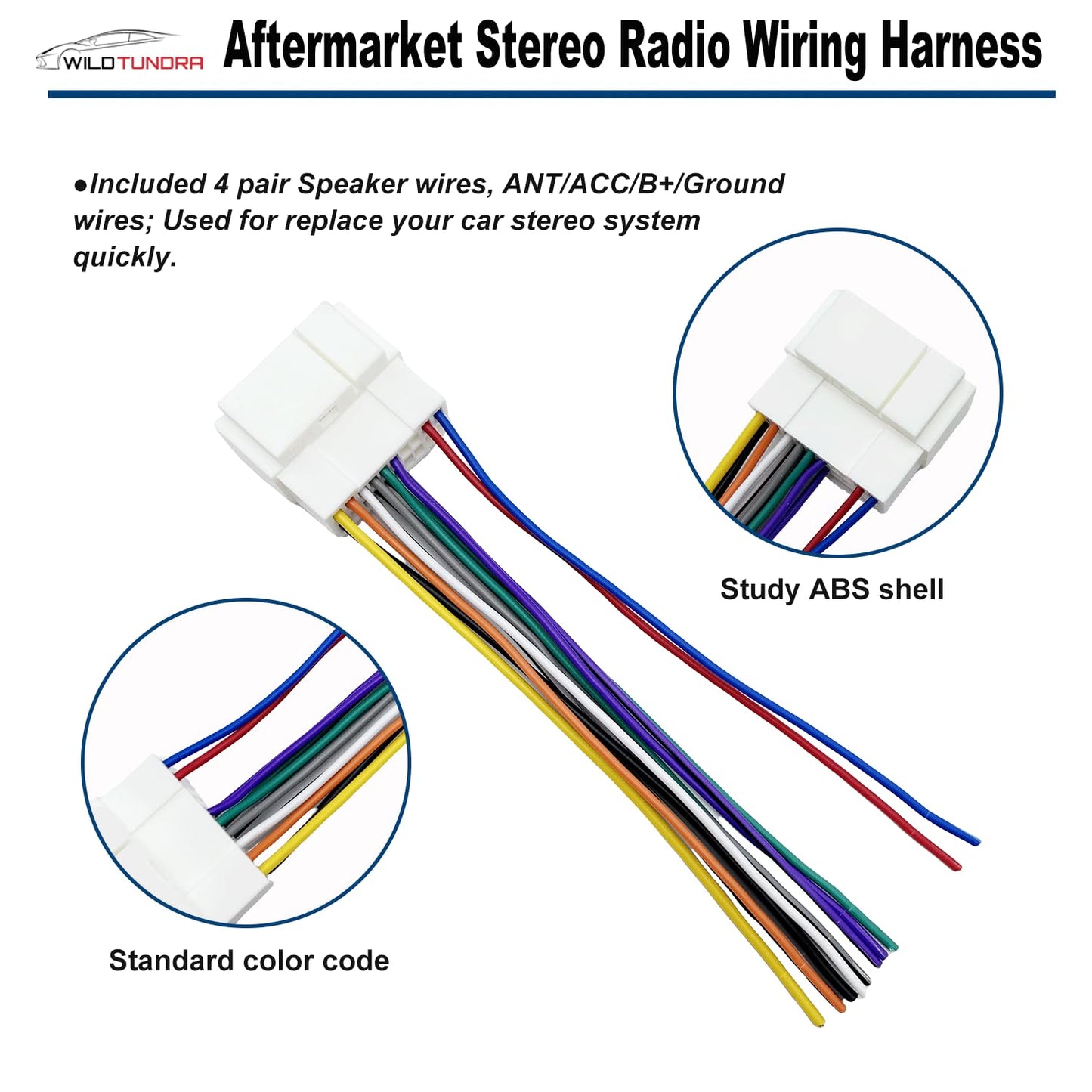 20Pin 1999-2011 1999-2008 2001-2008 Car Radio Wiring Harness for Honda Acura Suzuki Aftermarket Car Stereo Wiring