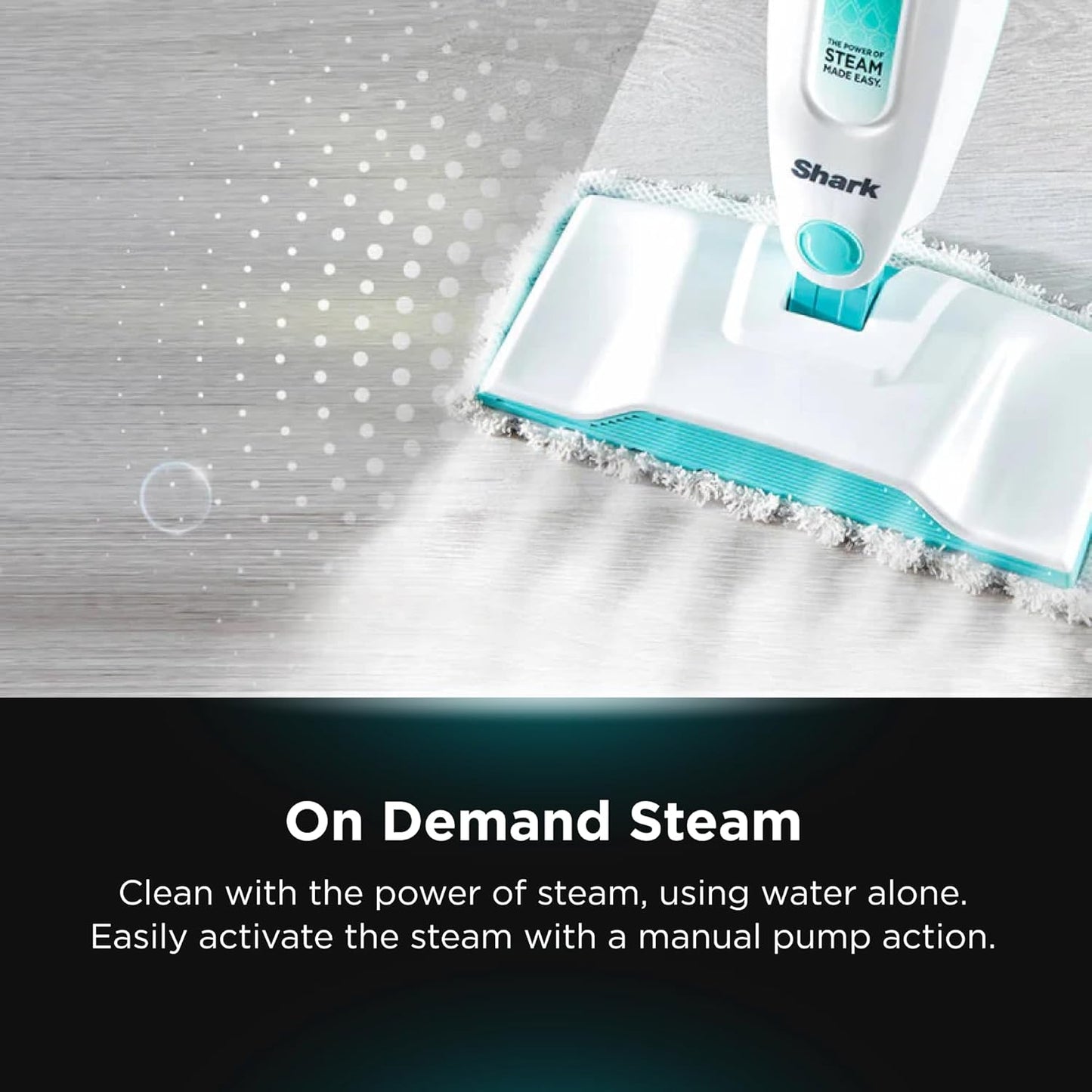 Shark Steam Mop - Hard Floor Cleaner with XL Removable Water Tank & 18-Foot Power Cord | White S1000A