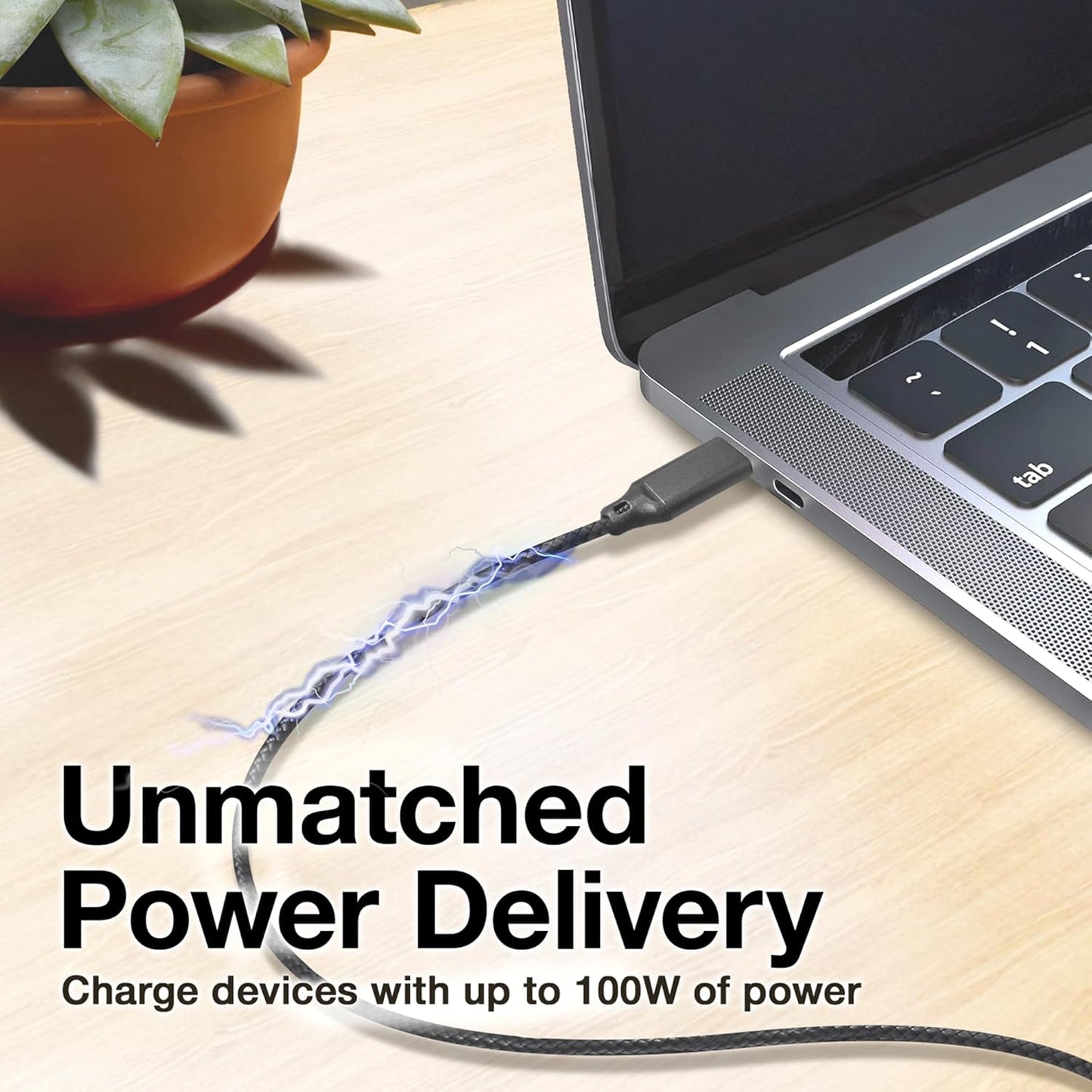 BoxWave TIMMKOO Q5 MP3 (3ft) (100W), Cable Compatible with WiFi Player - DirectSync PD Cable - USB-C to USB-C Type C