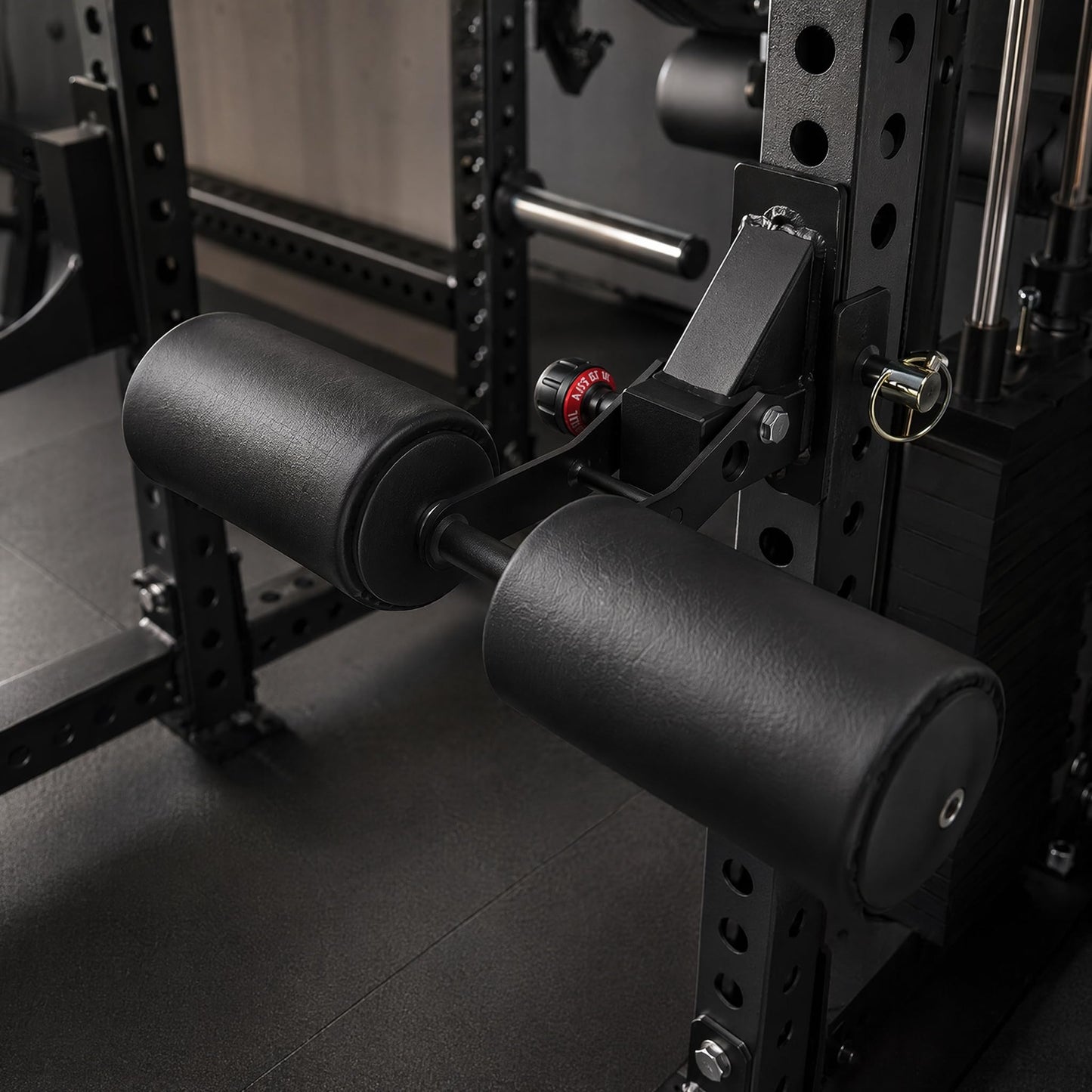 Nordic Hamstring Curl Attachment Bulgarian Squat Belt, Heavy Duty Power Cage Accessories, Compatible with Squat Rack, Home Gym Equipment for Leg Workouts