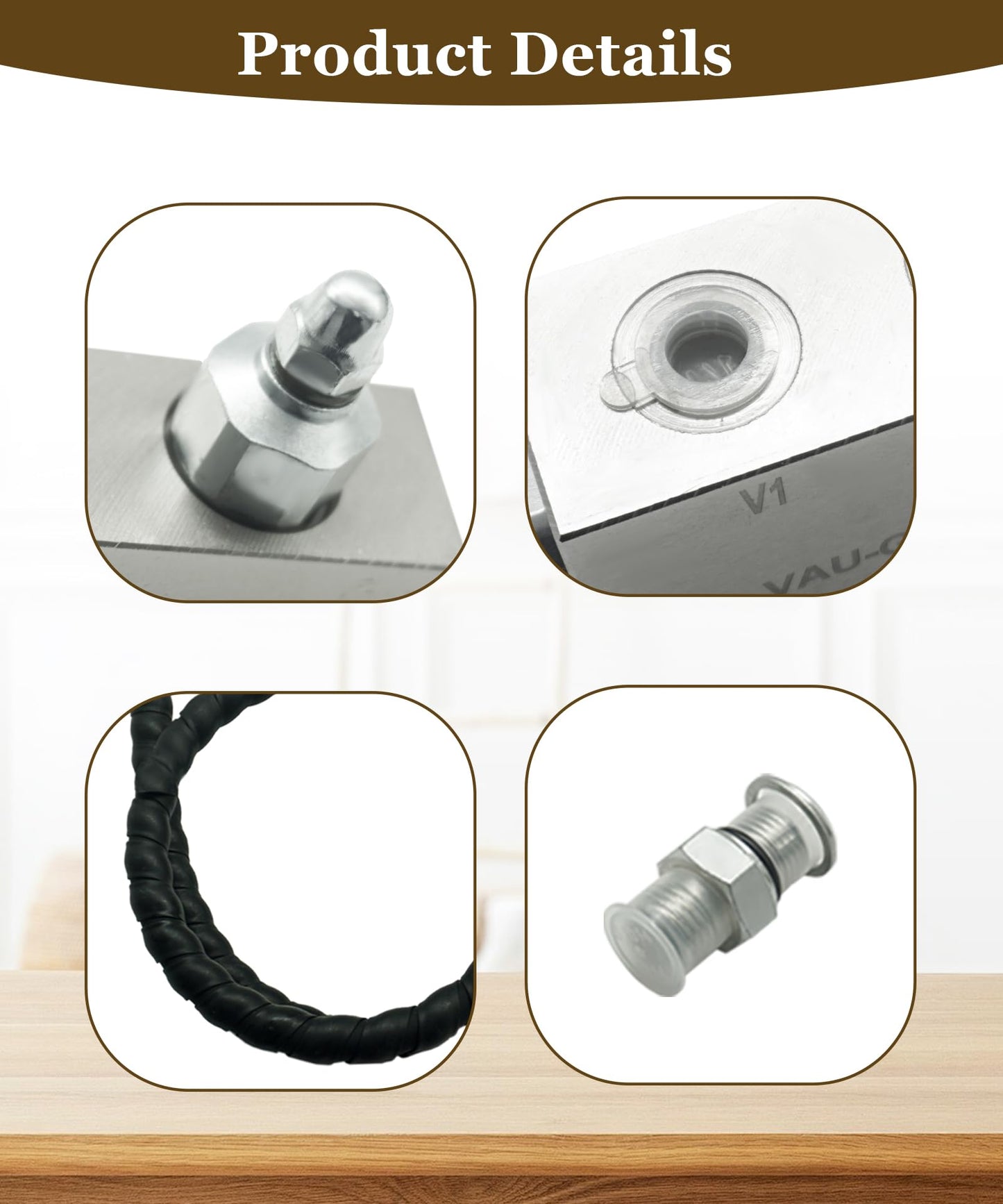 Mini Excavator Cushion Valve Kit with 1/4-inch Hydraulic Hose and M14x1.5 Threaded End,Fits Any Mini Excavator Attachments, Shock Absorb & Smooth Rotation Build Suitable for Rotary Motor Assembly