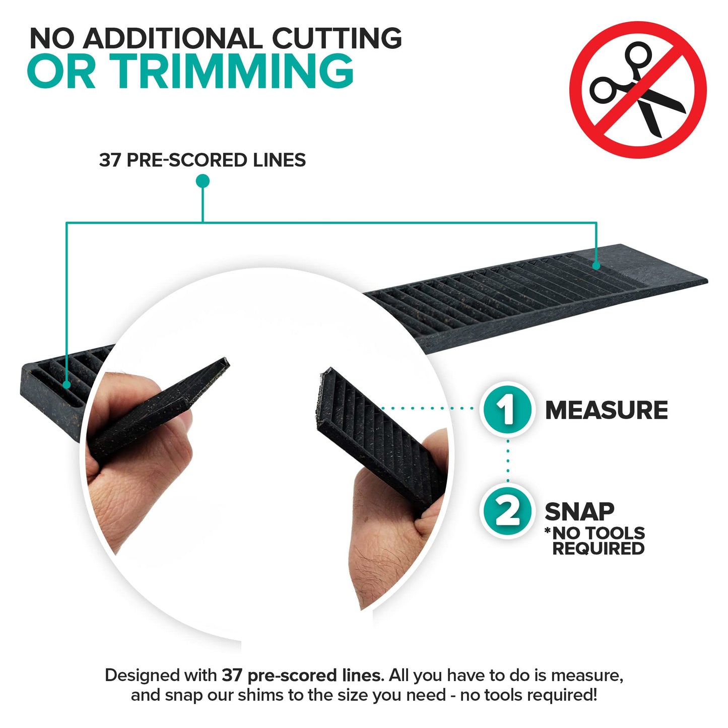 Composite Shims (24 Pack) - Hard Composite Shims for Home Improvement - Never Rot for Leveling - Restaurant Table Levelers - Table Wedges - Toilet Levelers - DIY Furniture Levelers - Stock Your Home